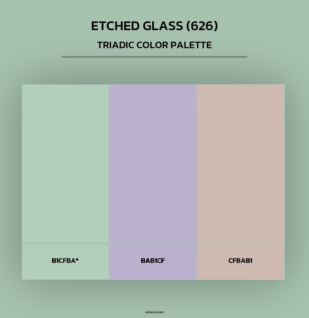 Etched Glass (626) - Triadic Color Palette