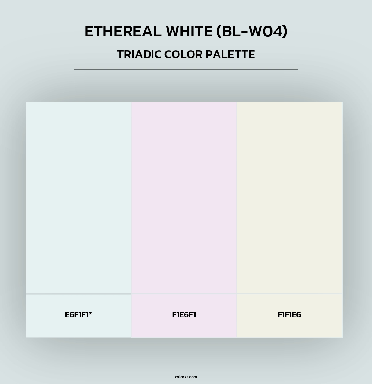 Ethereal White (BL-W04) - Triadic Color Palette