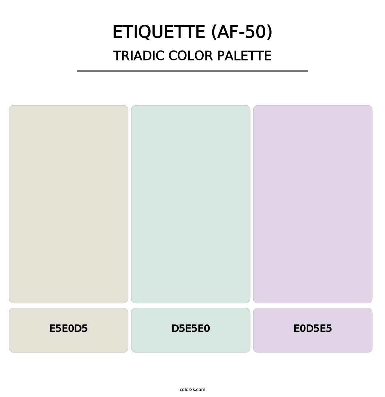 Etiquette (AF-50) - Triadic Color Palette
