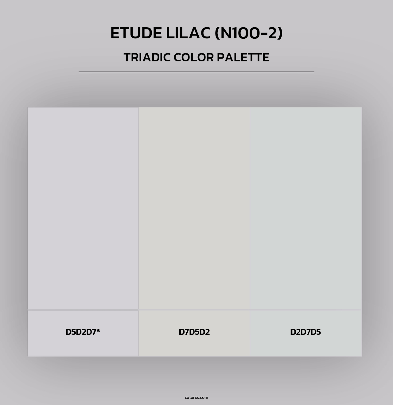 Etude Lilac (N100-2) - Triadic Color Palette