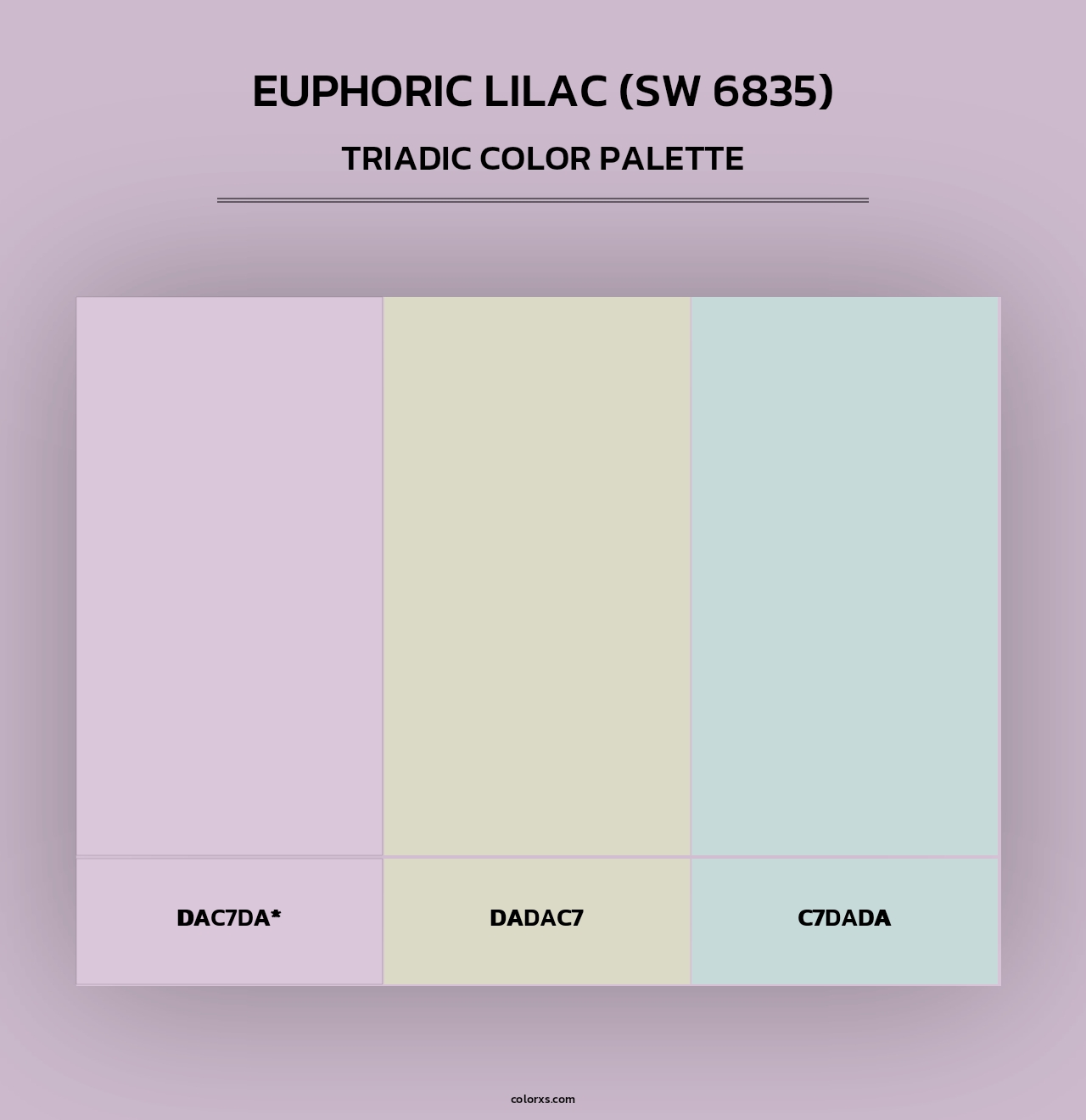 Euphoric Lilac (SW 6835) - Triadic Color Palette