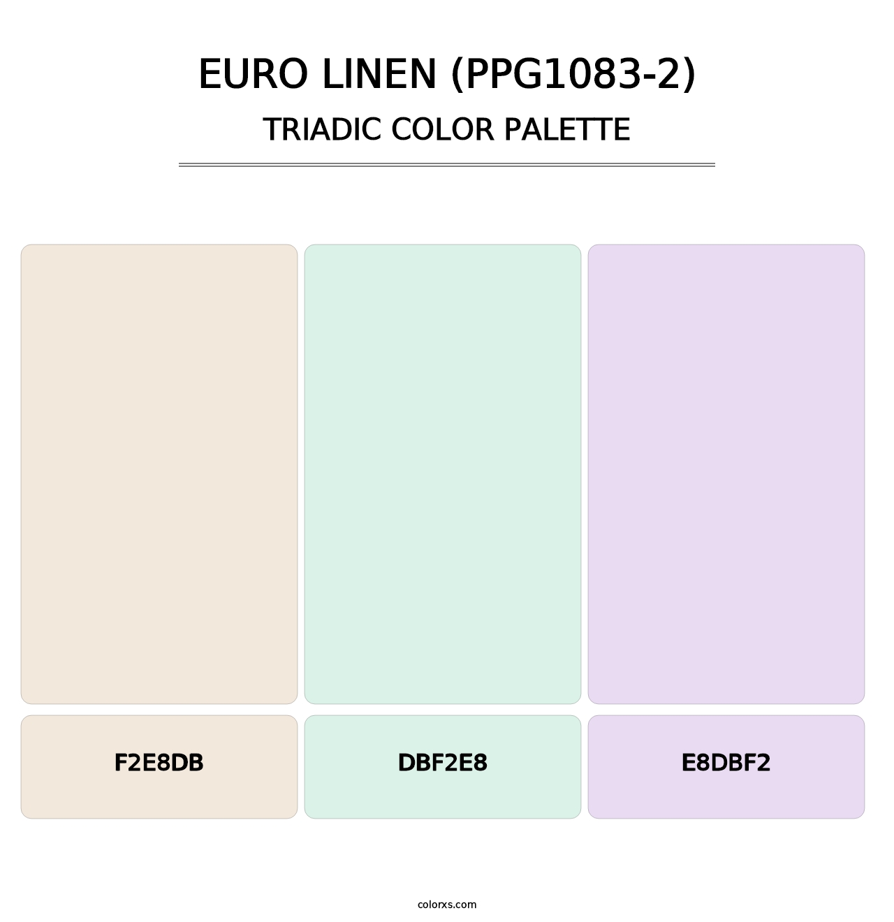 Euro Linen (PPG1083-2) - Triadic Color Palette