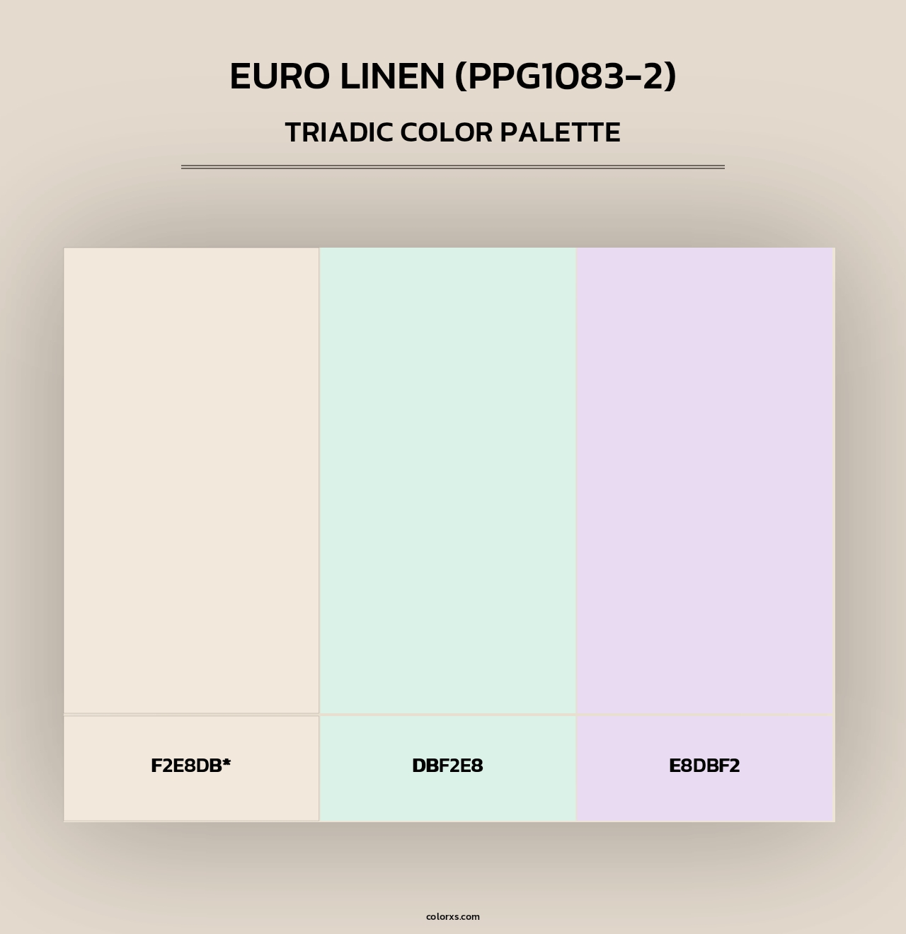 Euro Linen (PPG1083-2) - Triadic Color Palette