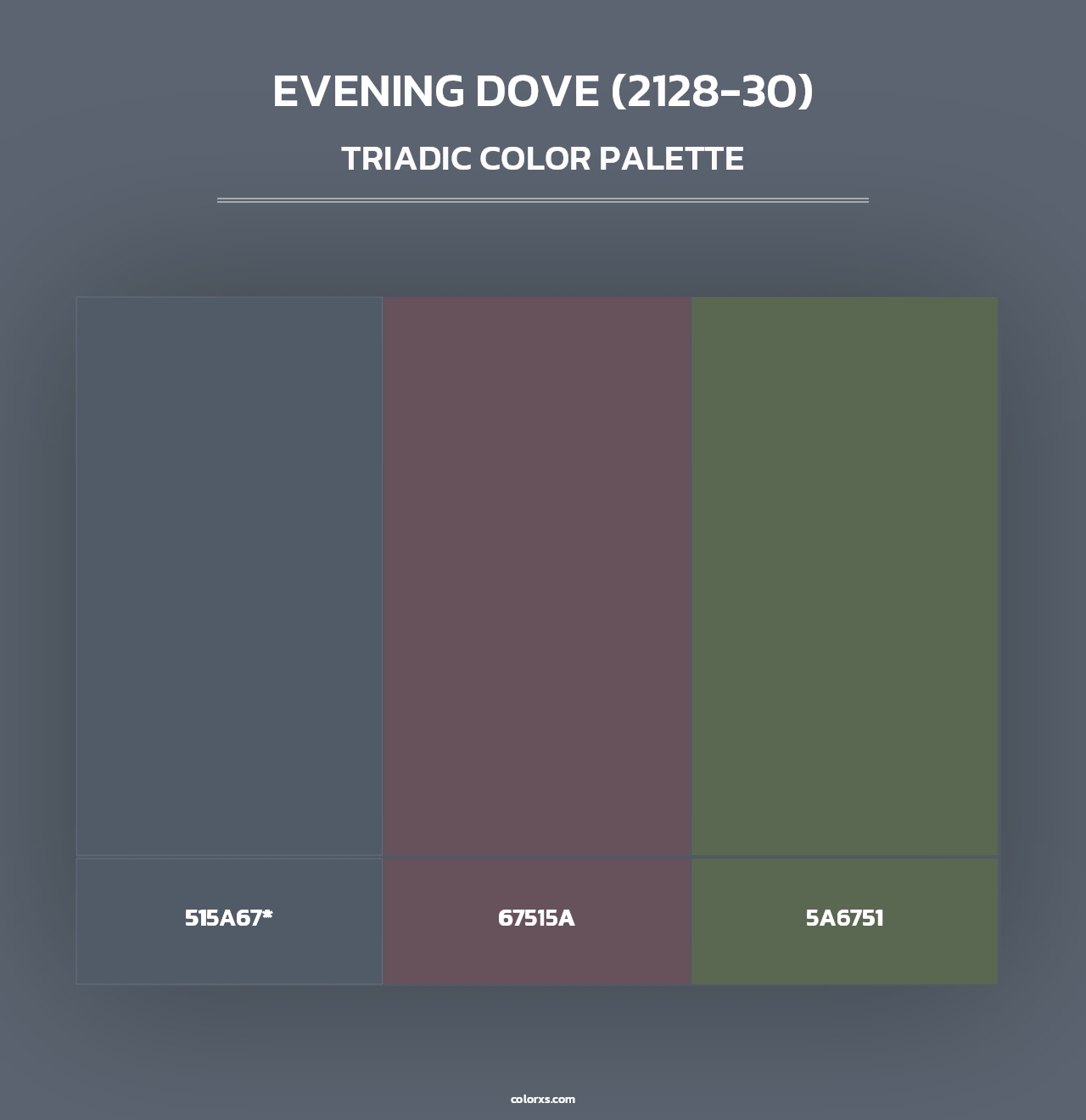 Evening Dove (2128-30) - Triadic Color Palette
