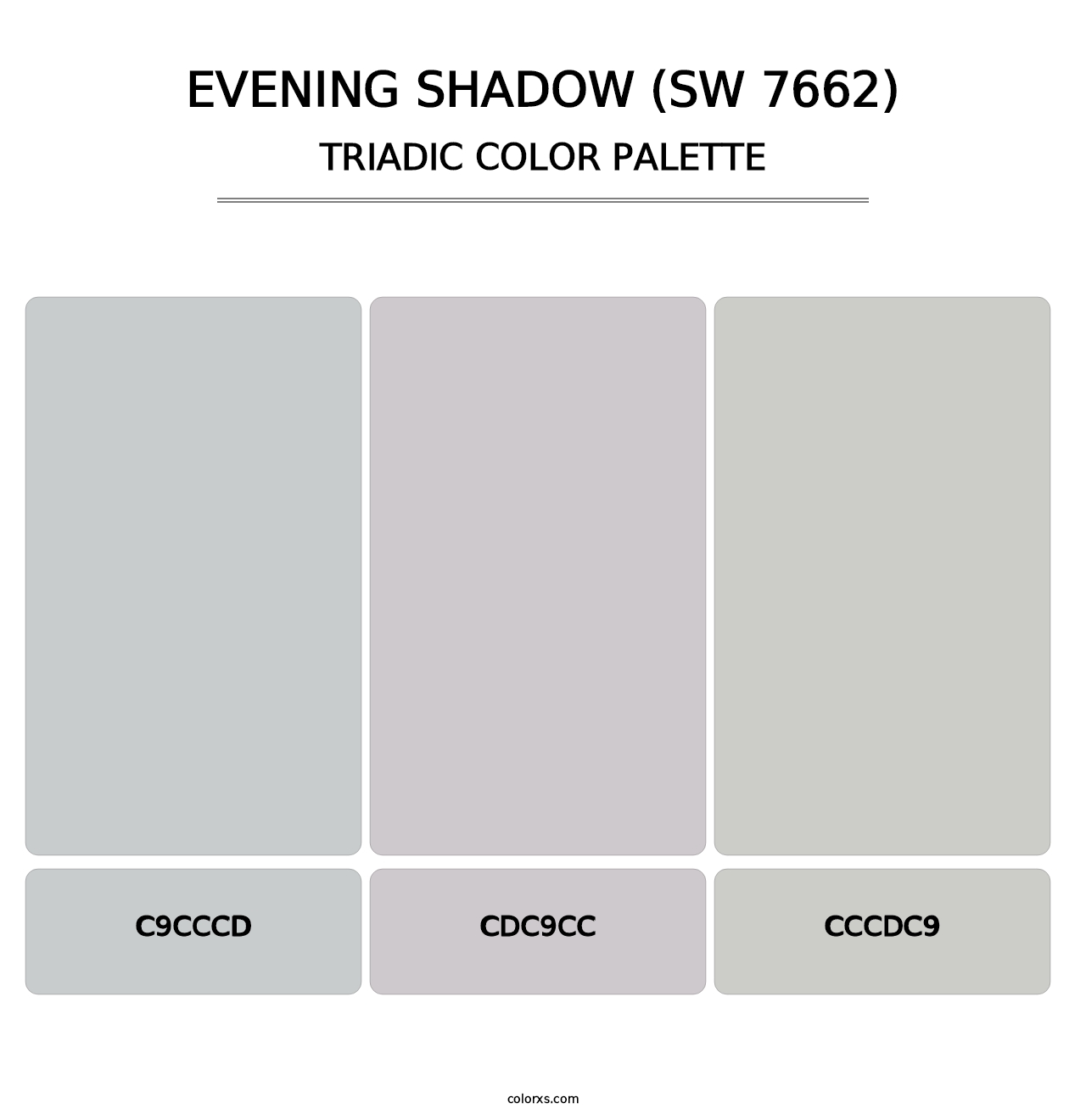 Evening Shadow (SW 7662) - Triadic Color Palette