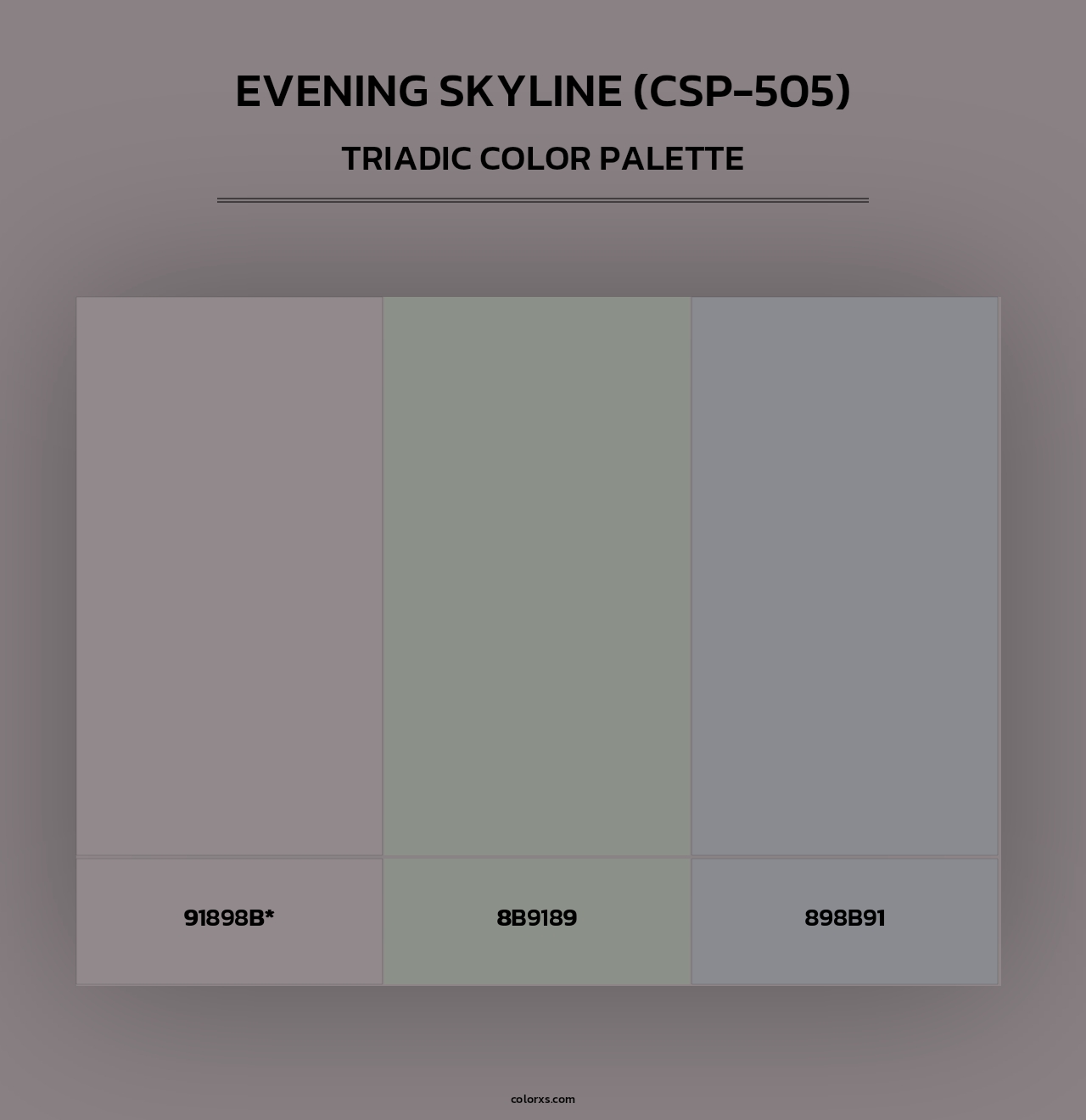 Evening Skyline (CSP-505) - Triadic Color Palette