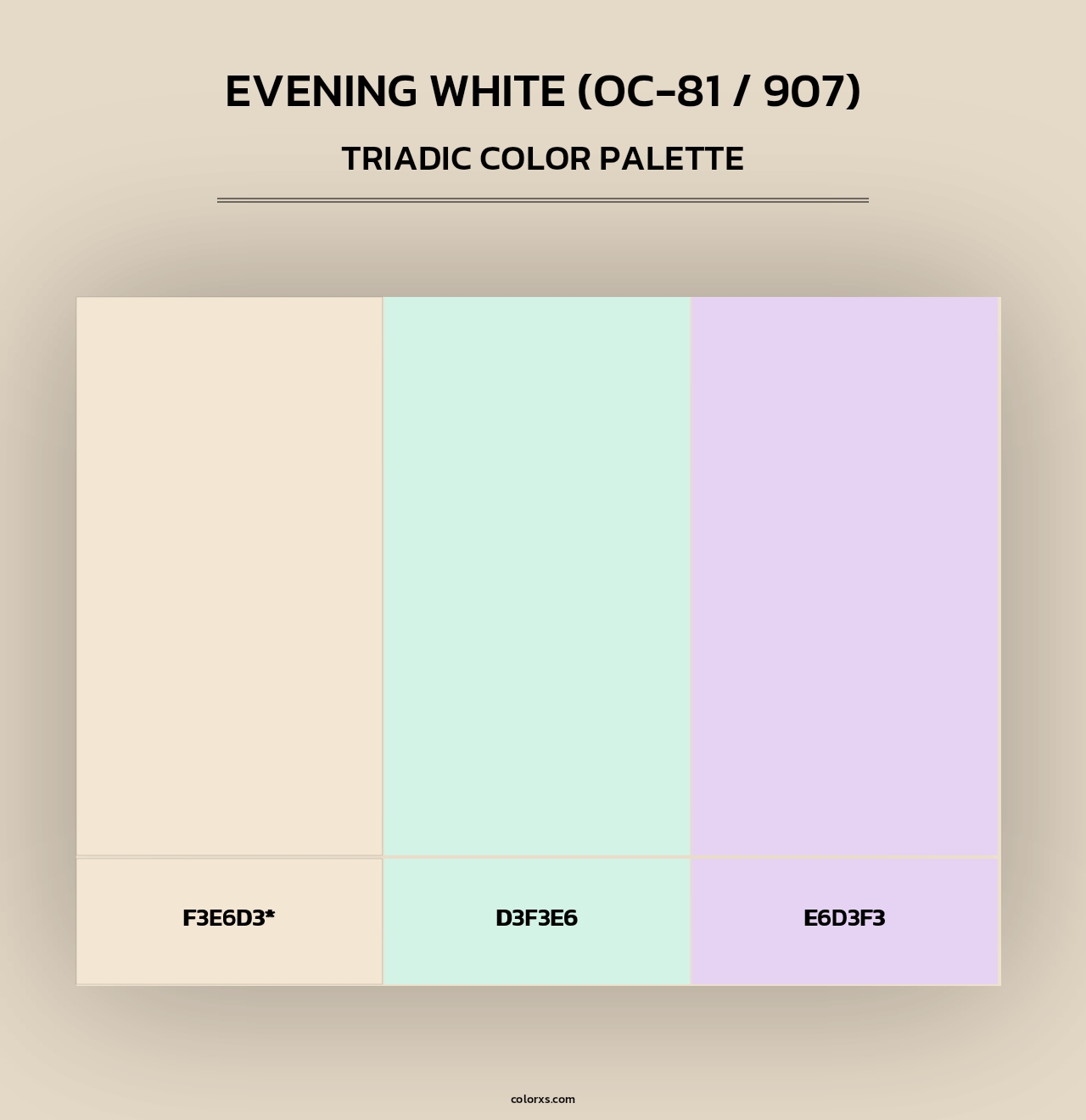 Evening White (OC-81 / 907) - Triadic Color Palette