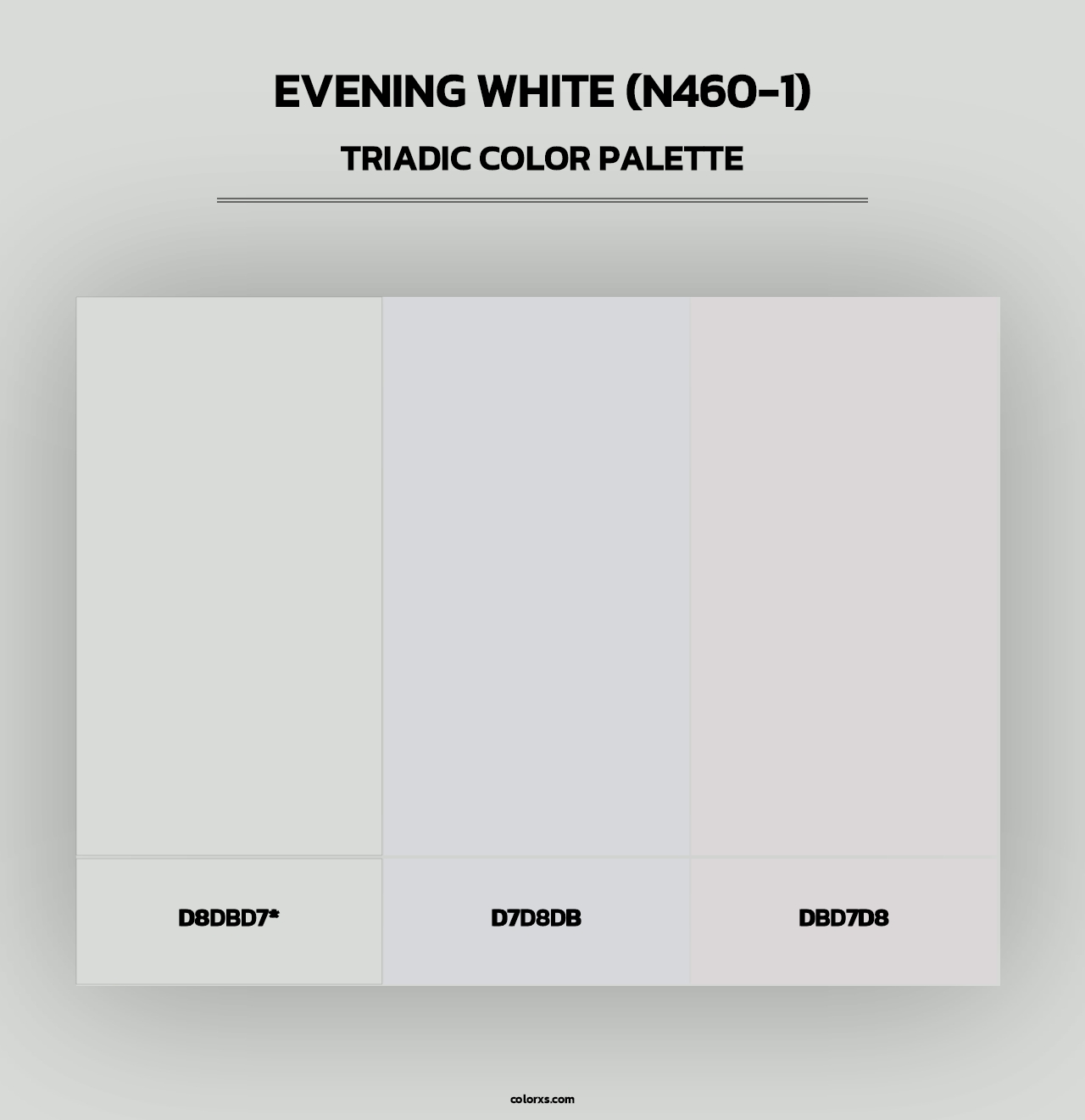 Evening White (N460-1) - Triadic Color Palette