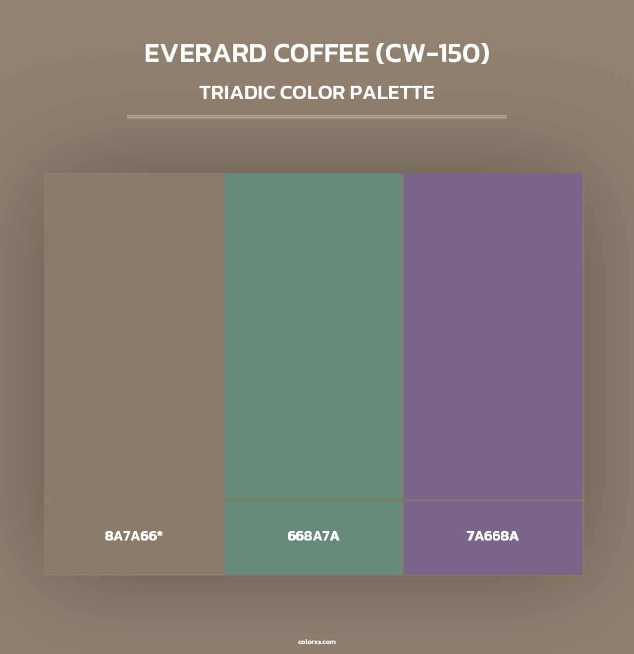 Everard Coffee (CW-150) - Triadic Color Palette