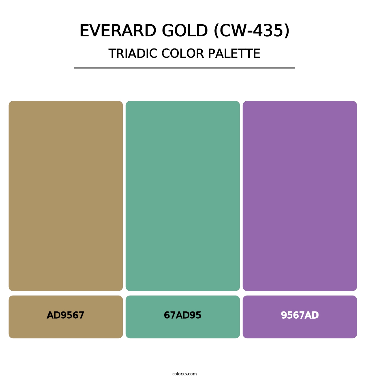 Everard Gold (CW-435) - Triadic Color Palette