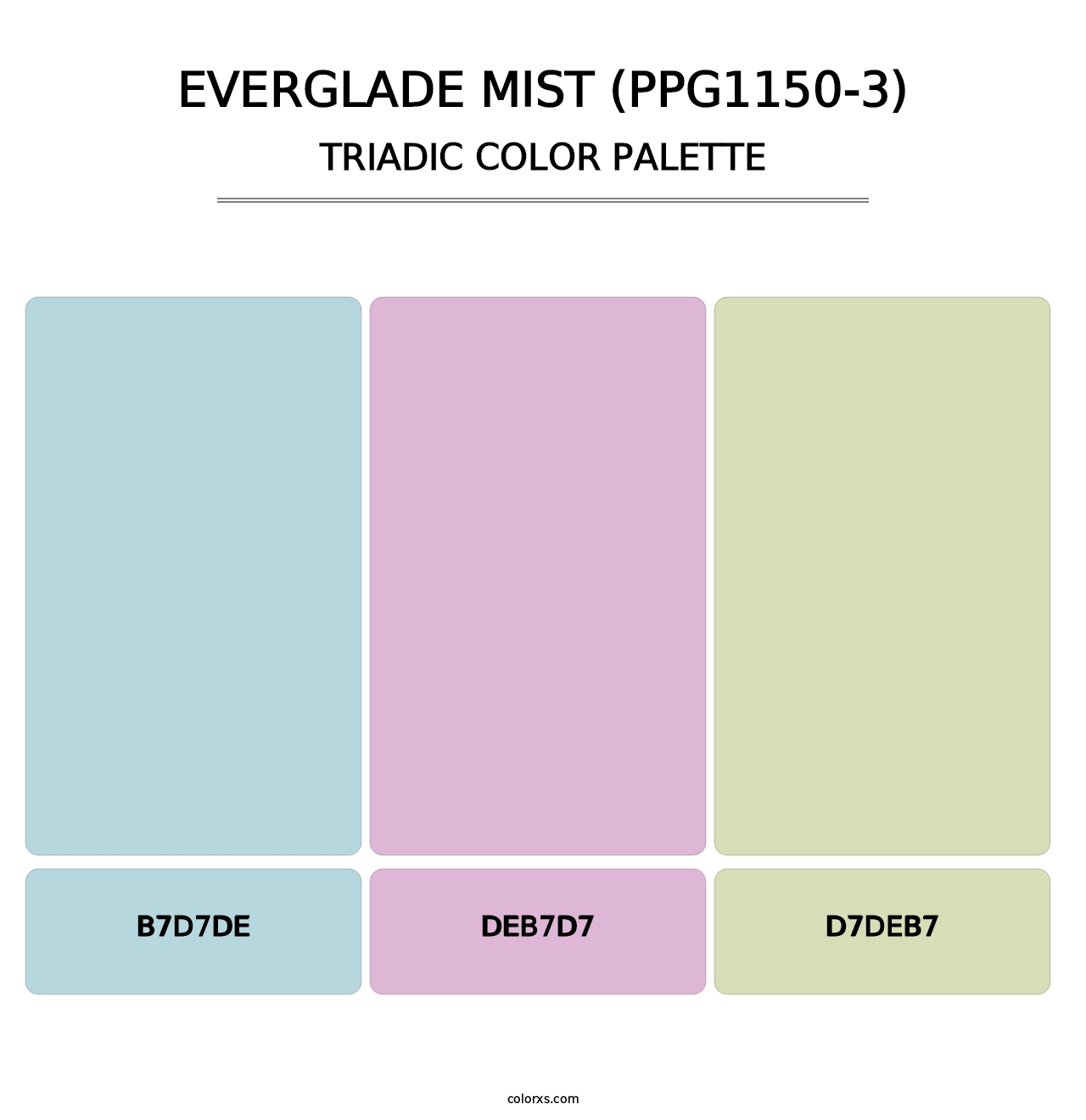 Everglade Mist (PPG1150-3) - Triadic Color Palette