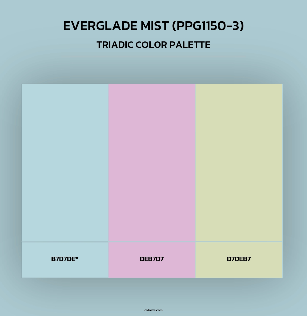 Everglade Mist (PPG1150-3) - Triadic Color Palette