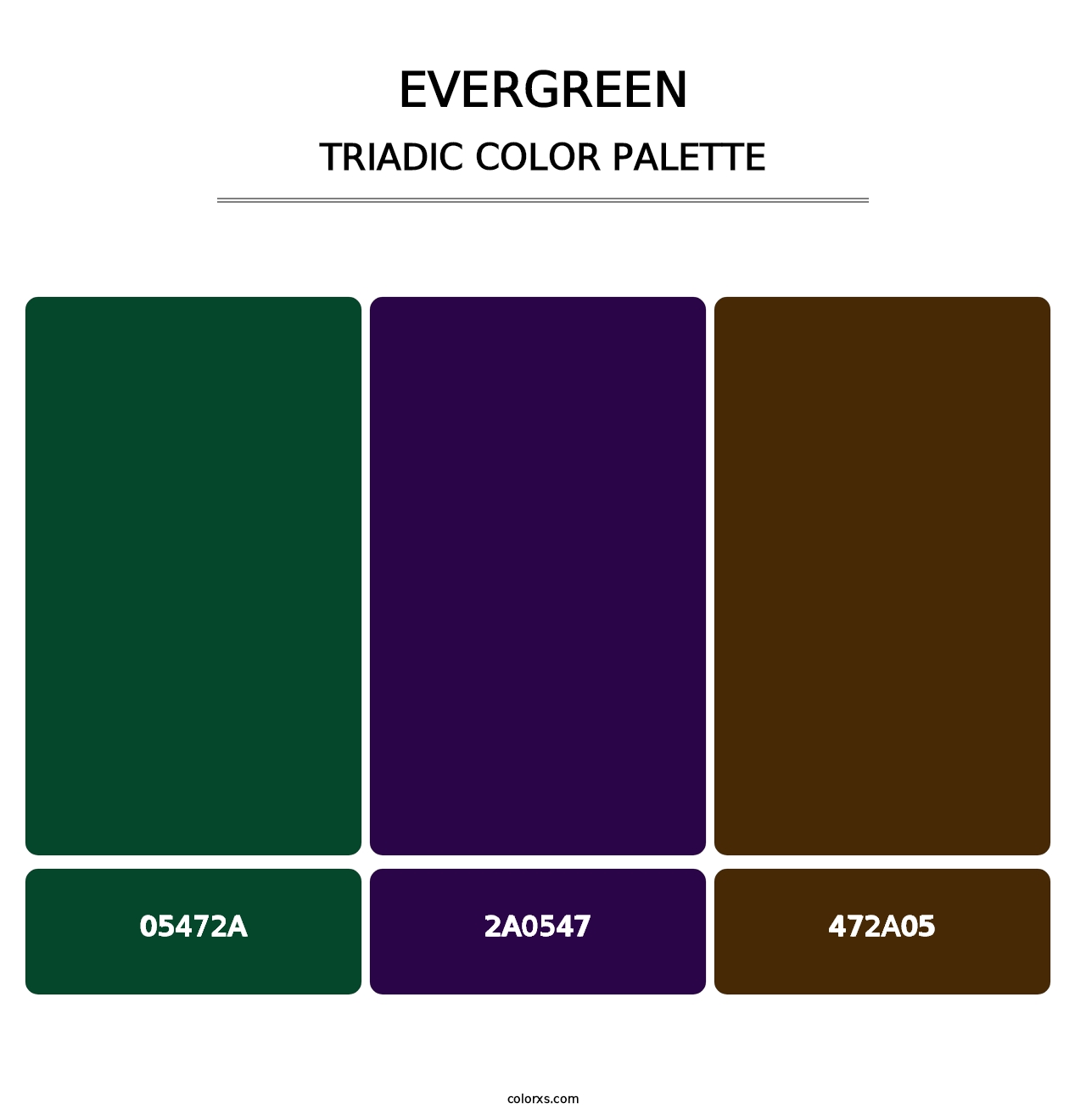 Evergreen - Triadic Color Palette