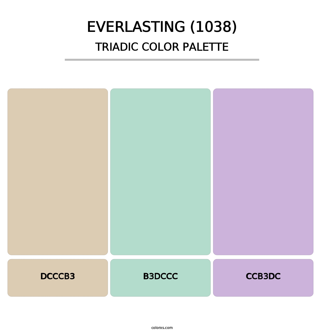 Everlasting (1038) - Triadic Color Palette