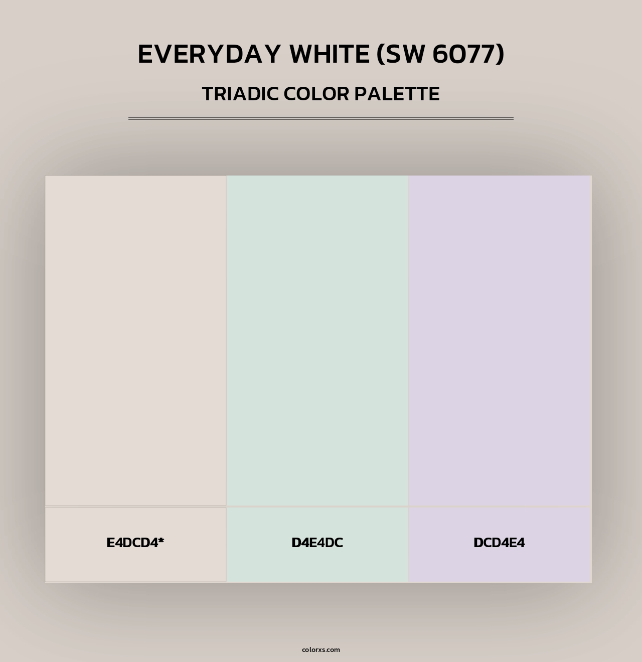 Everyday White (SW 6077) - Triadic Color Palette