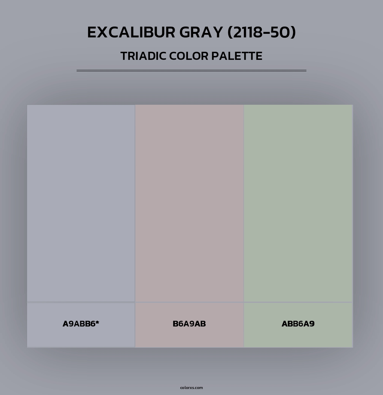 Excalibur Gray (2118-50) - Triadic Color Palette