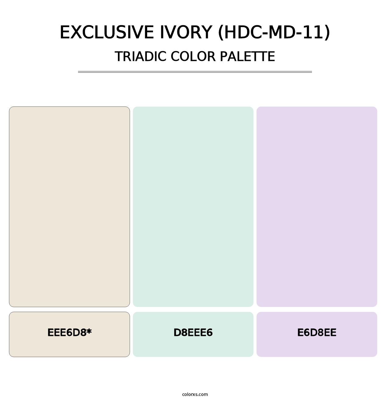 Exclusive Ivory (HDC-MD-11) - Triadic Color Palette