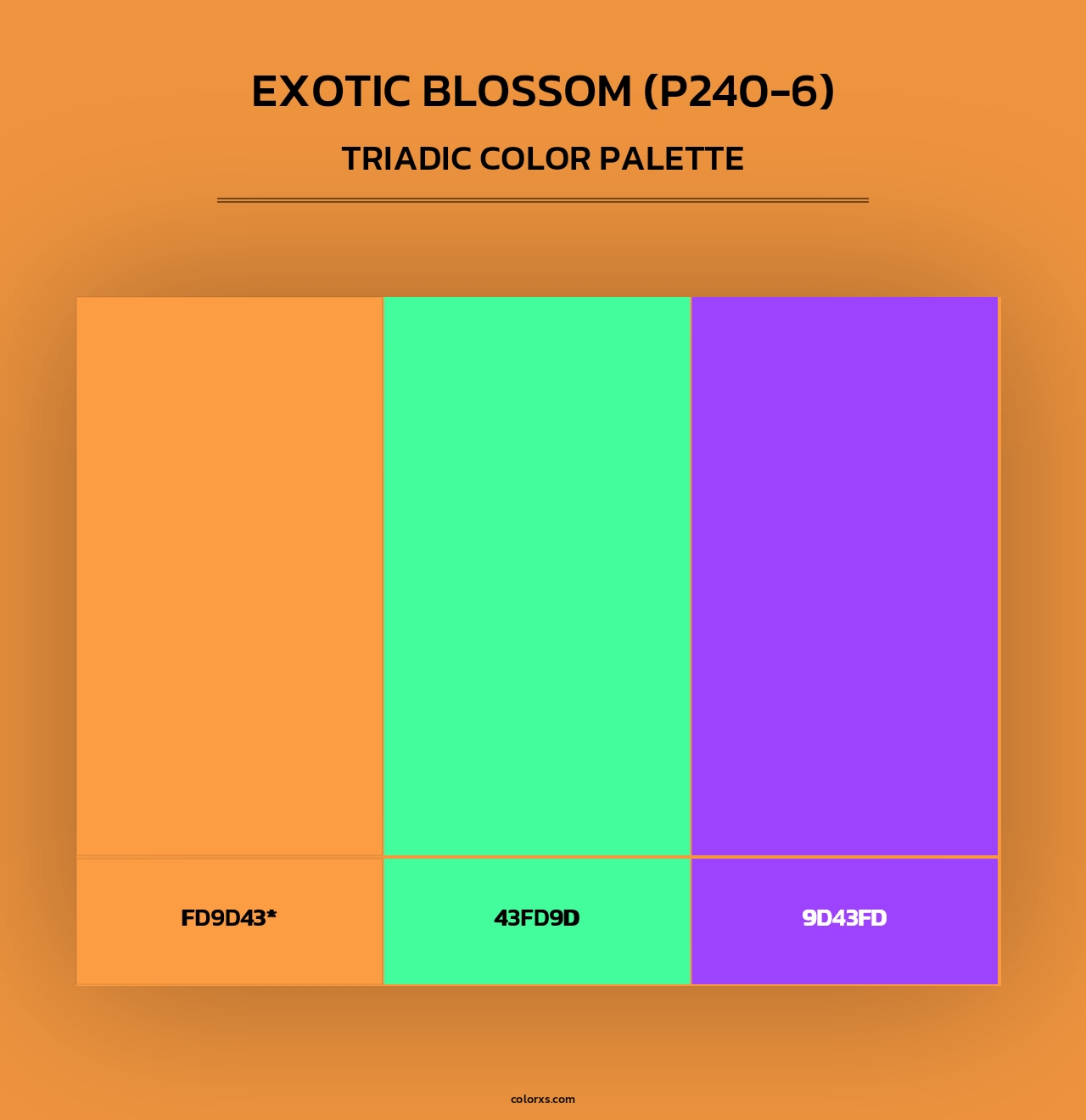 Exotic Blossom (P240-6) - Triadic Color Palette