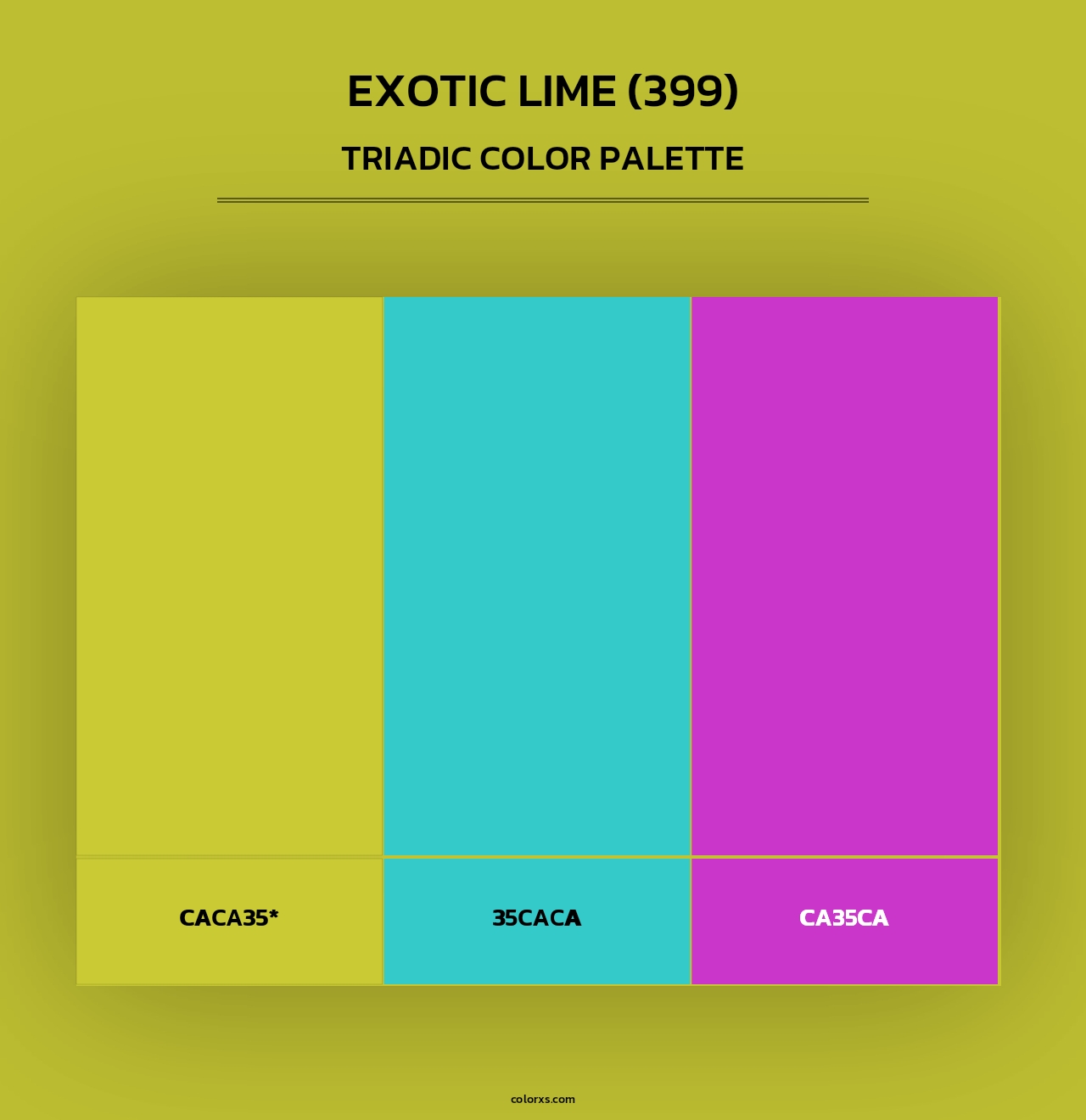 Exotic Lime (399) - Triadic Color Palette