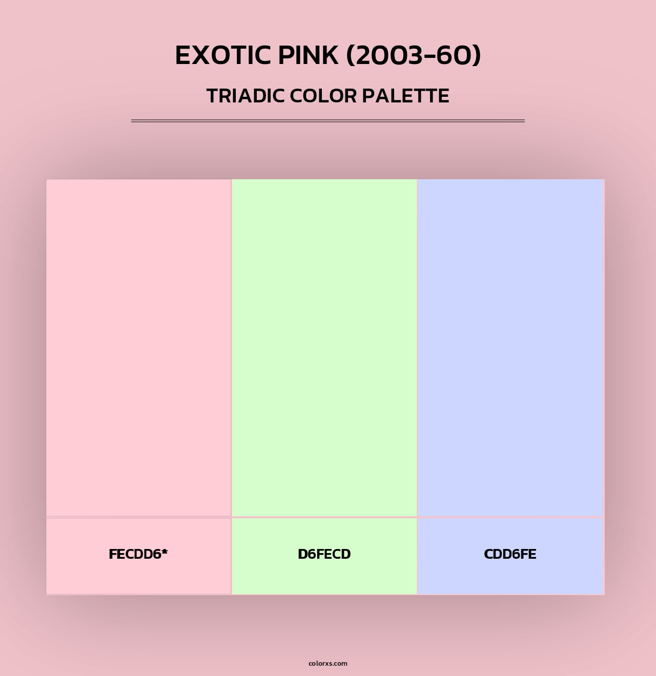 Exotic Pink (2003-60) - Triadic Color Palette