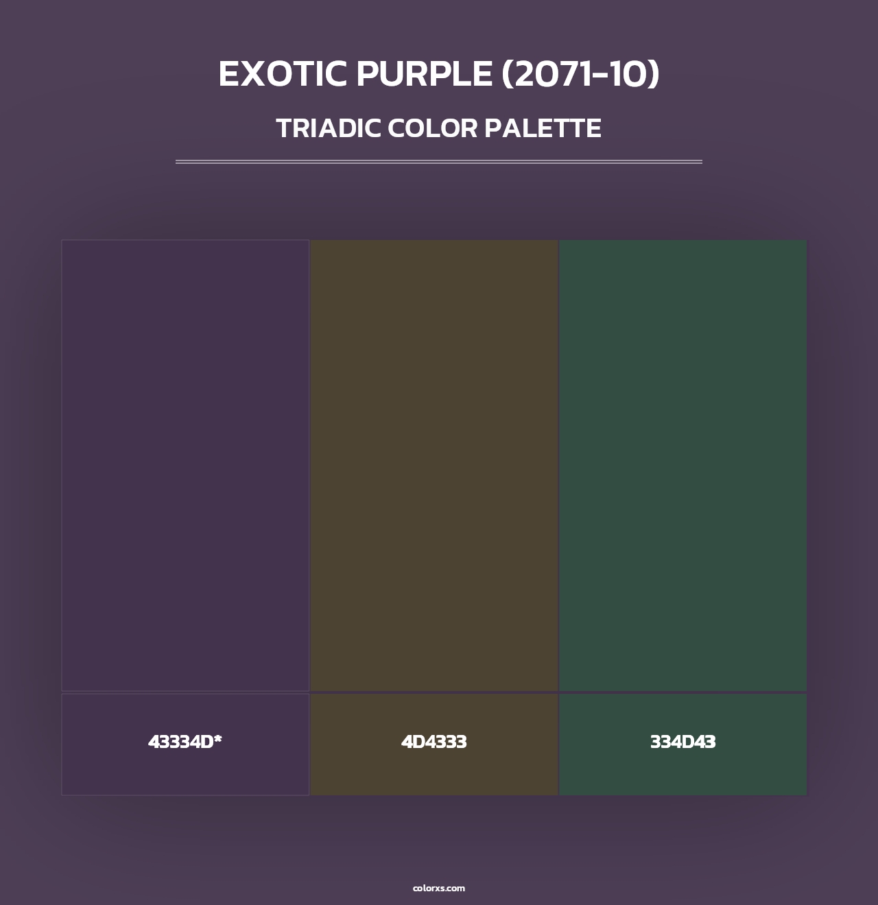 Exotic Purple (2071-10) - Triadic Color Palette