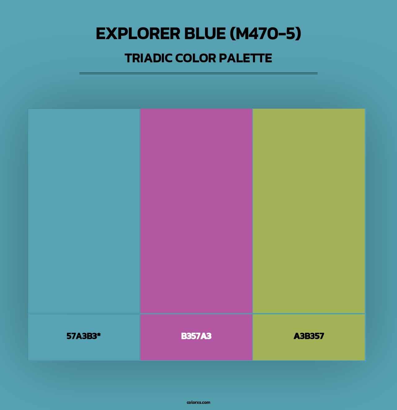 Explorer Blue (M470-5) - Triadic Color Palette
