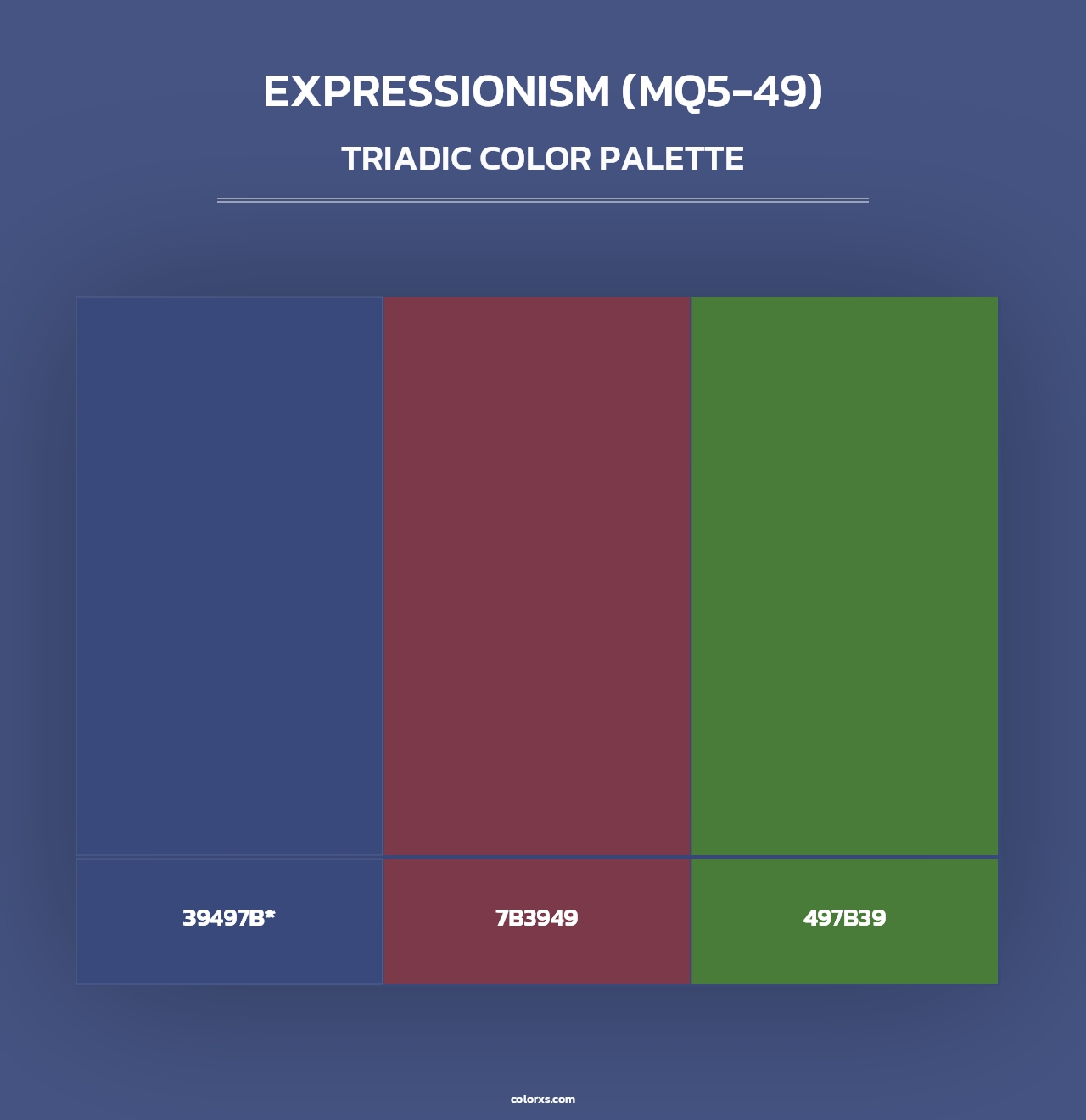 Expressionism (MQ5-49) - Triadic Color Palette