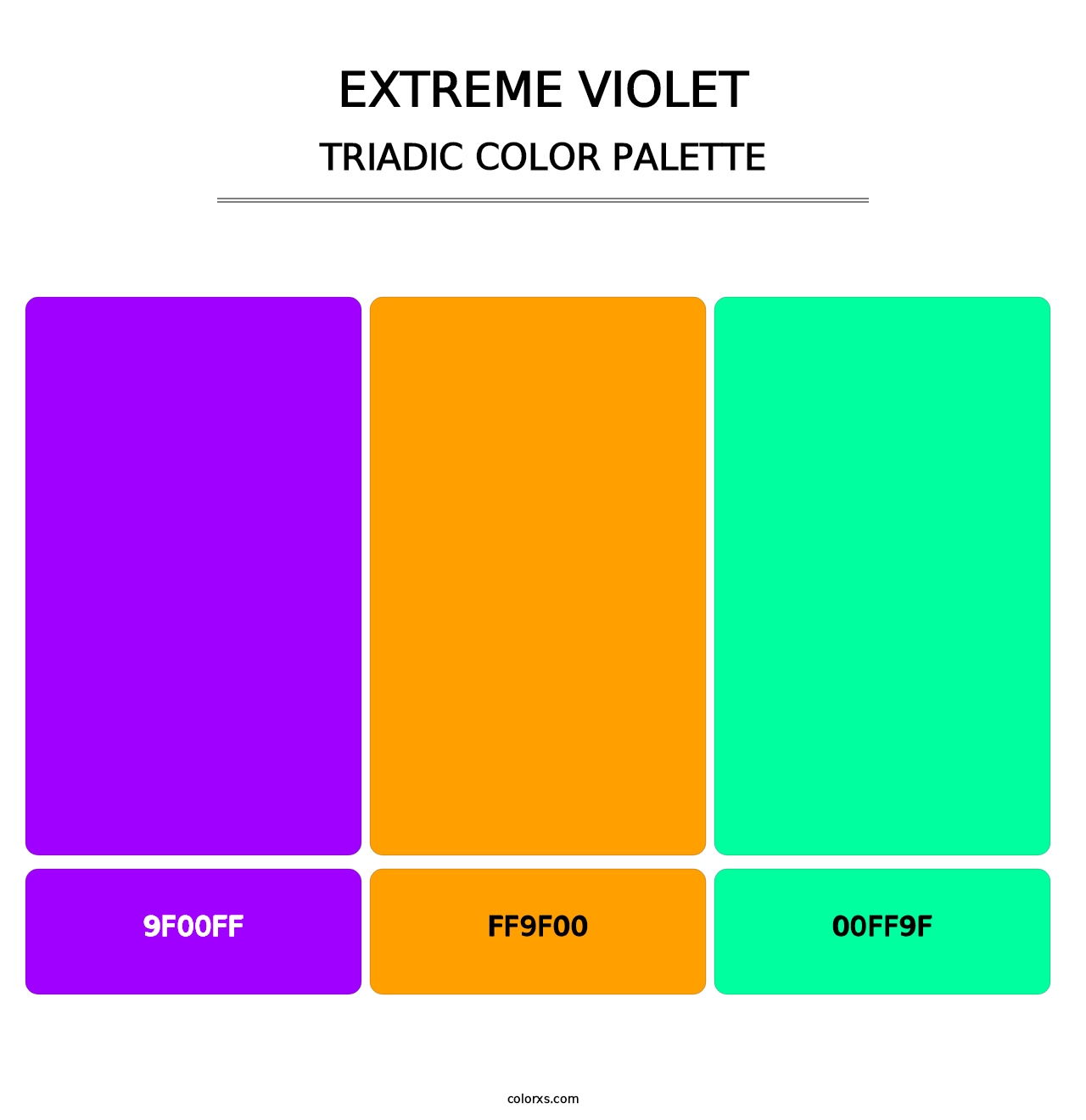 Extreme Violet - Triadic Color Palette