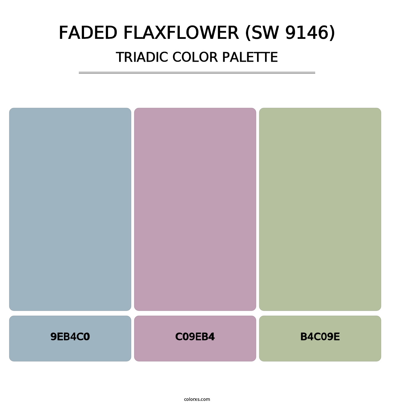 Faded Flaxflower (SW 9146) - Triadic Color Palette