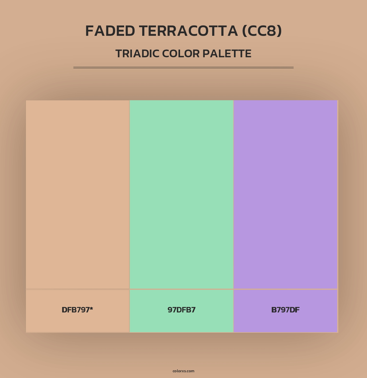 Faded Terracotta (CC8) - Triadic Color Palette