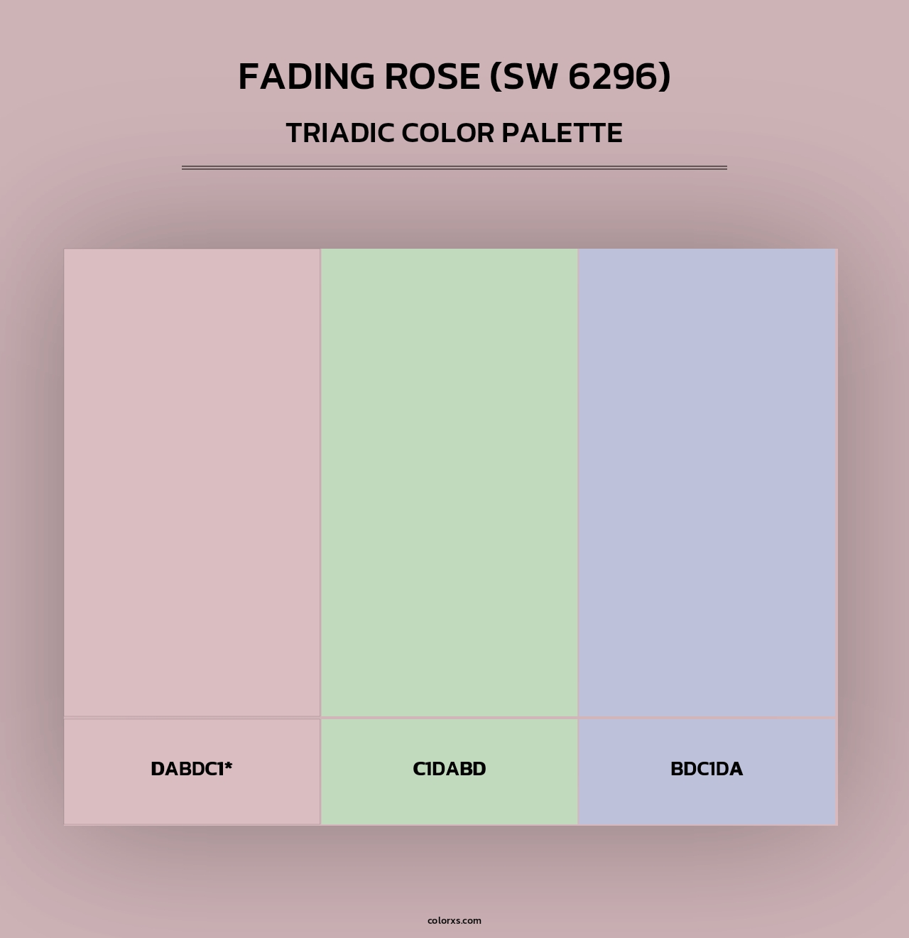 Fading Rose (SW 6296) - Triadic Color Palette