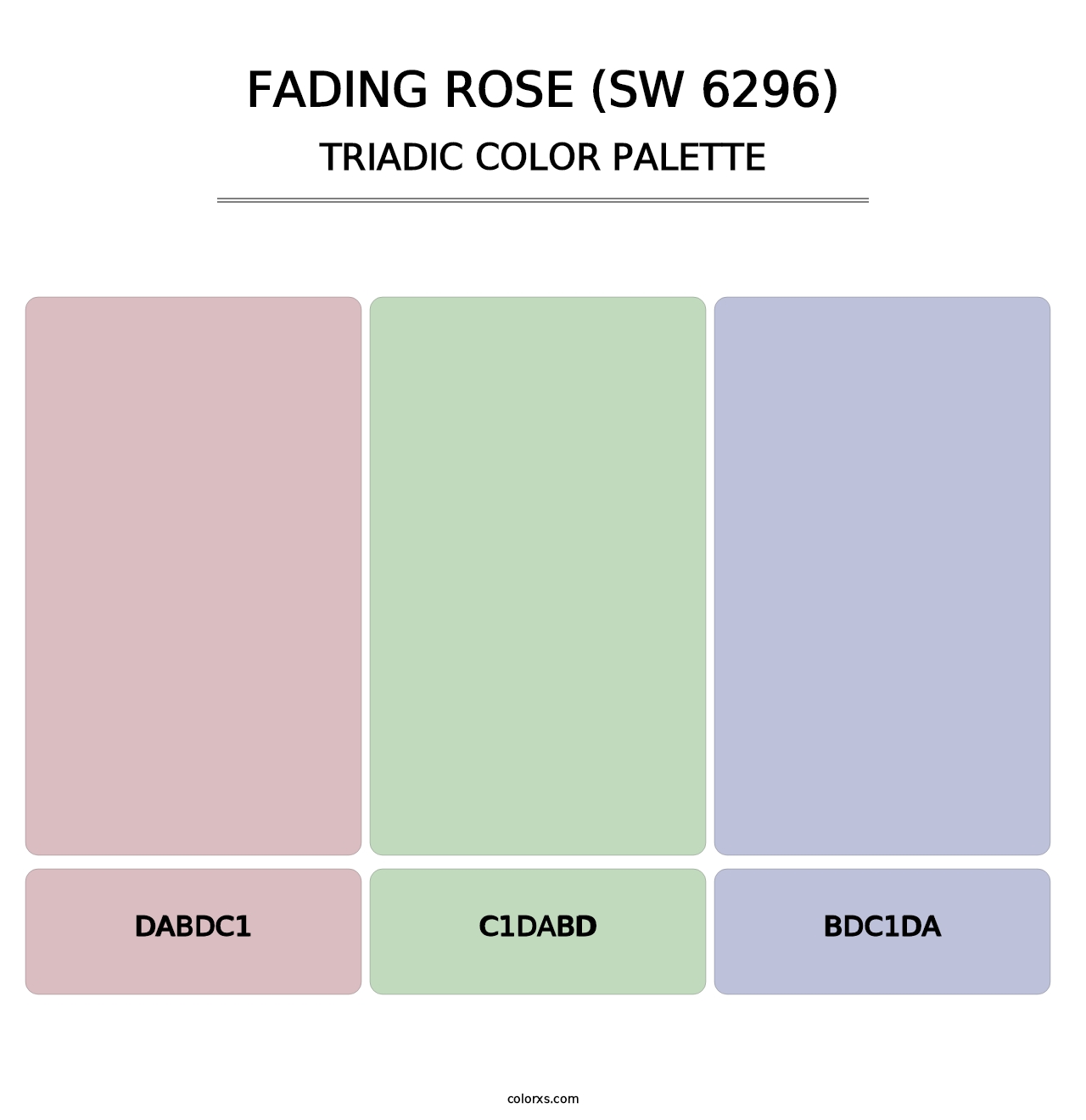 Fading Rose (SW 6296) - Triadic Color Palette