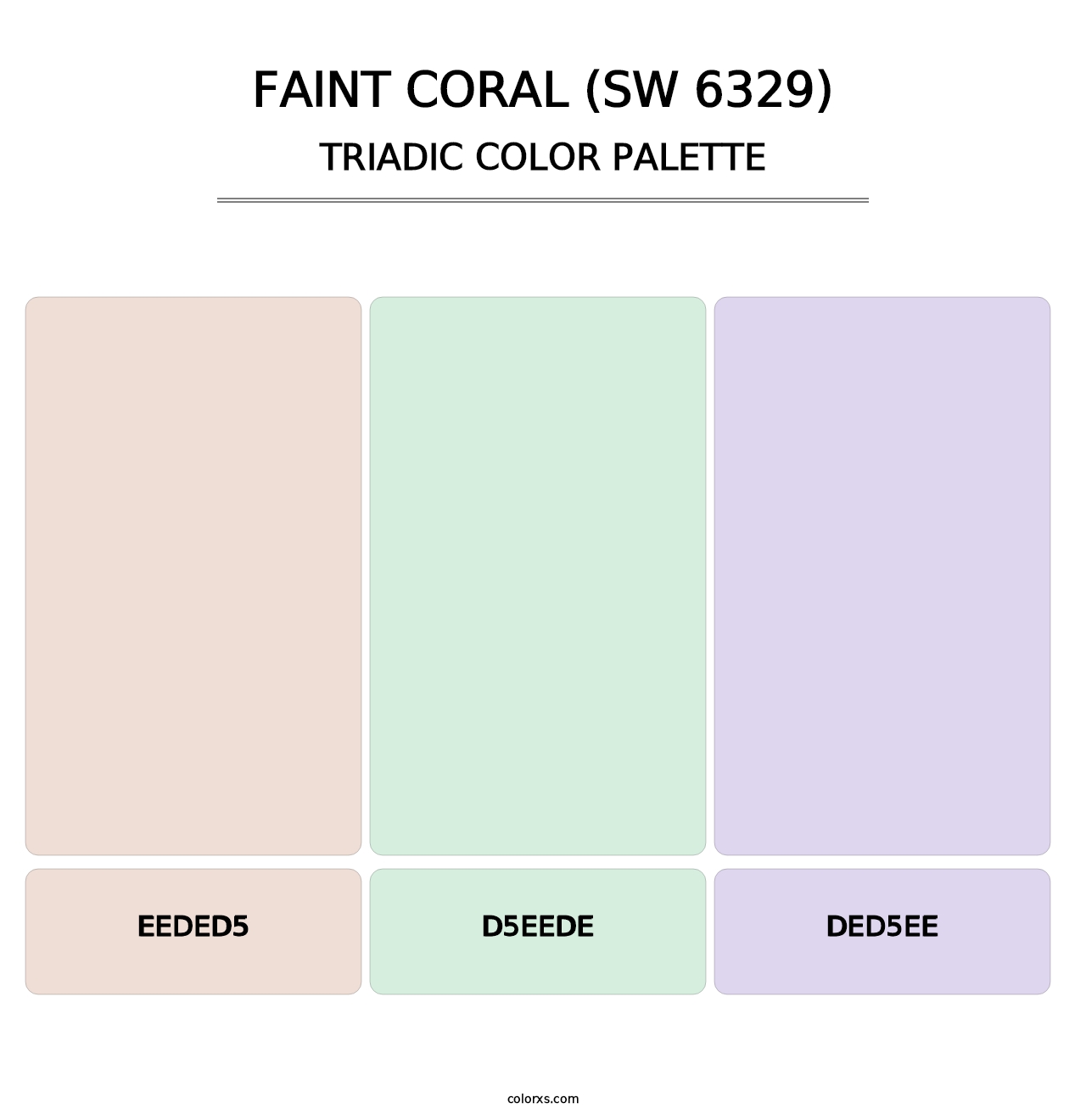Faint Coral (SW 6329) - Triadic Color Palette
