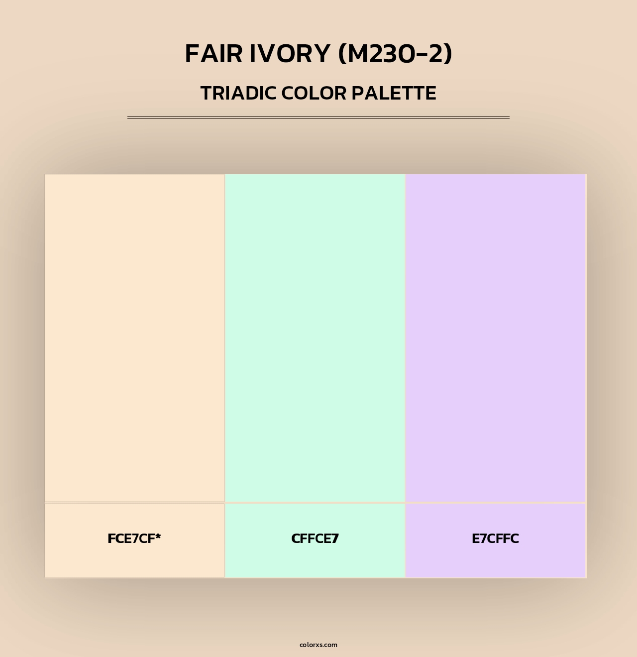 Fair Ivory (M230-2) - Triadic Color Palette