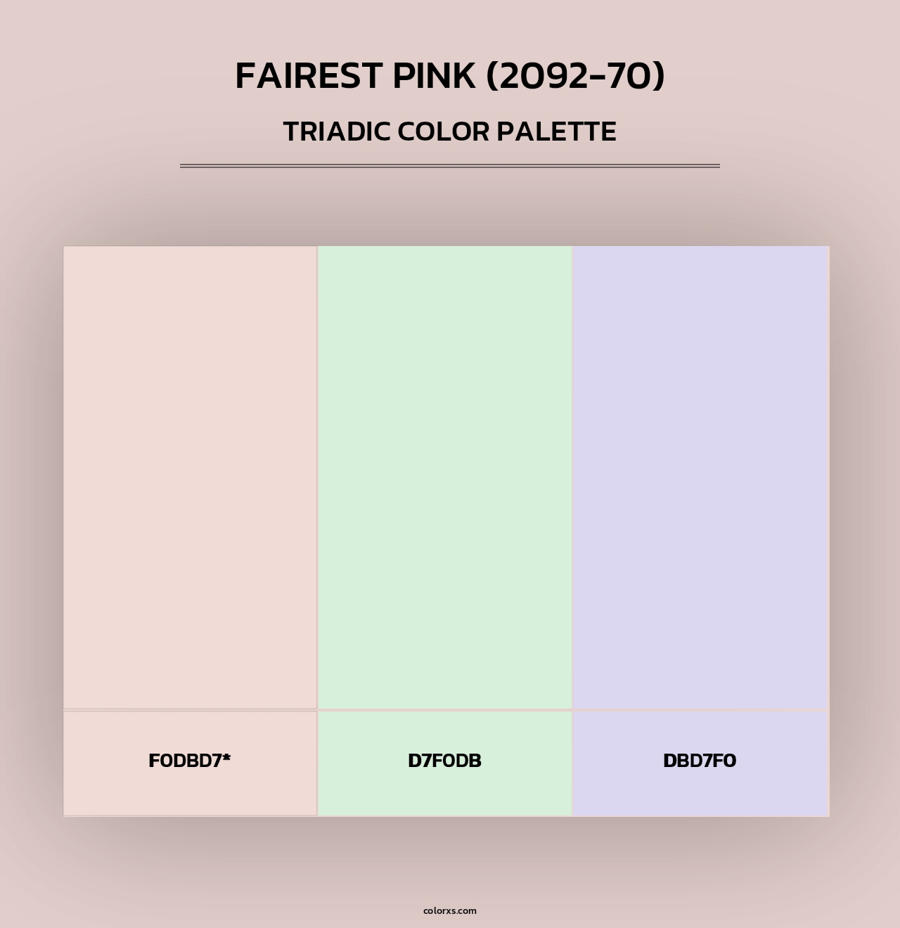 Fairest Pink (2092-70) - Triadic Color Palette