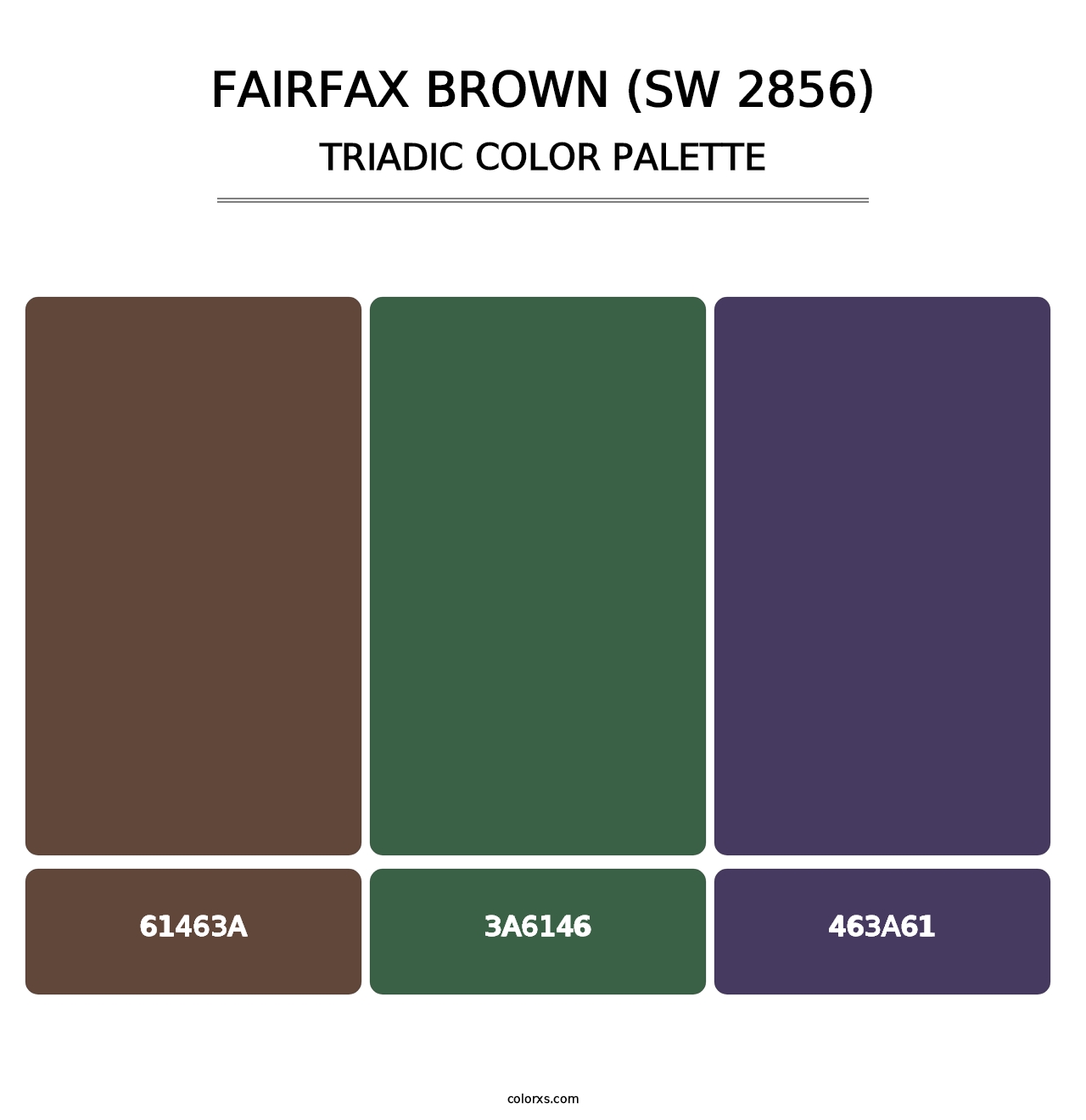 Fairfax Brown (SW 2856) - Triadic Color Palette