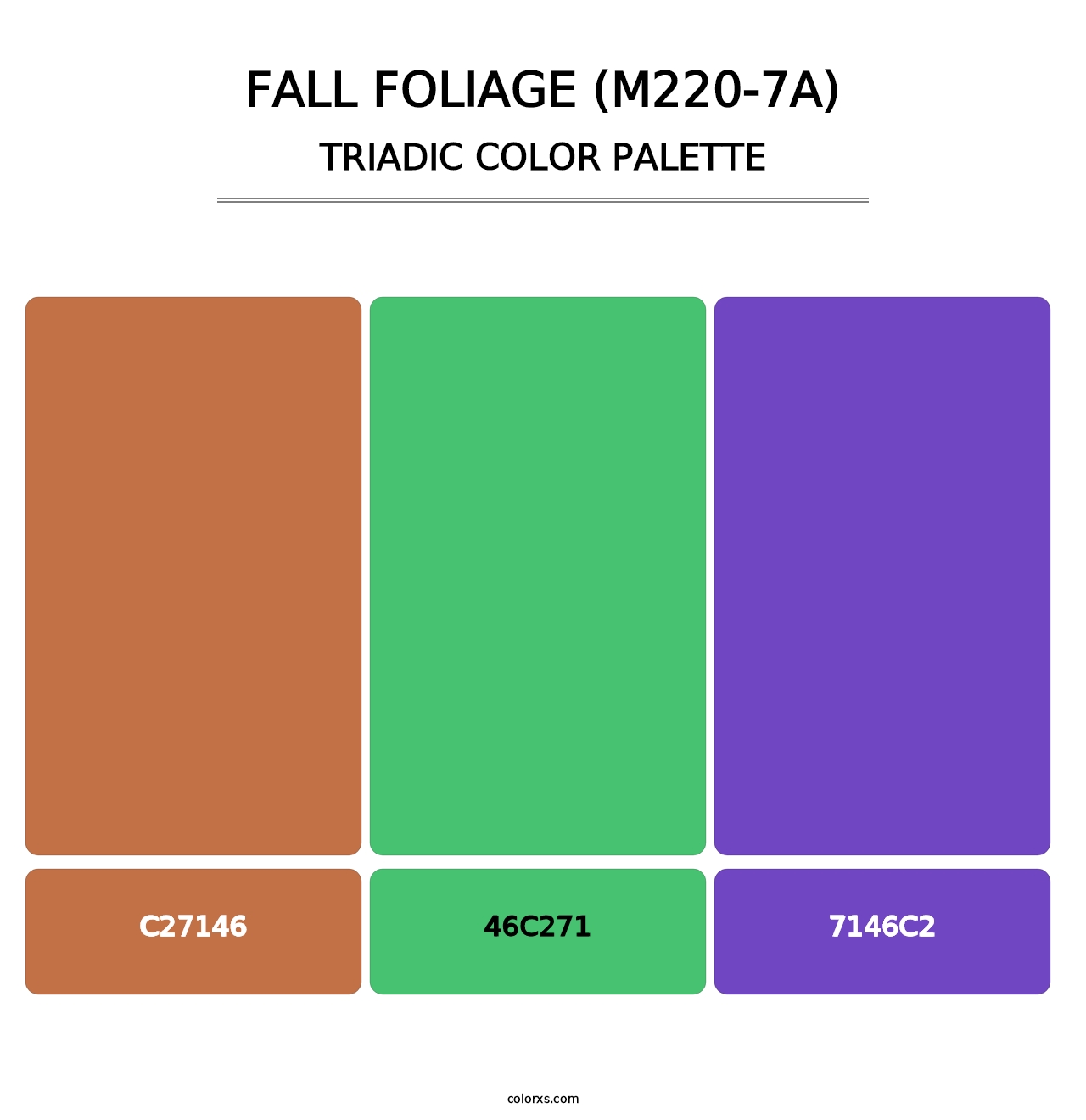 Fall Foliage (M220-7A) - Triadic Color Palette