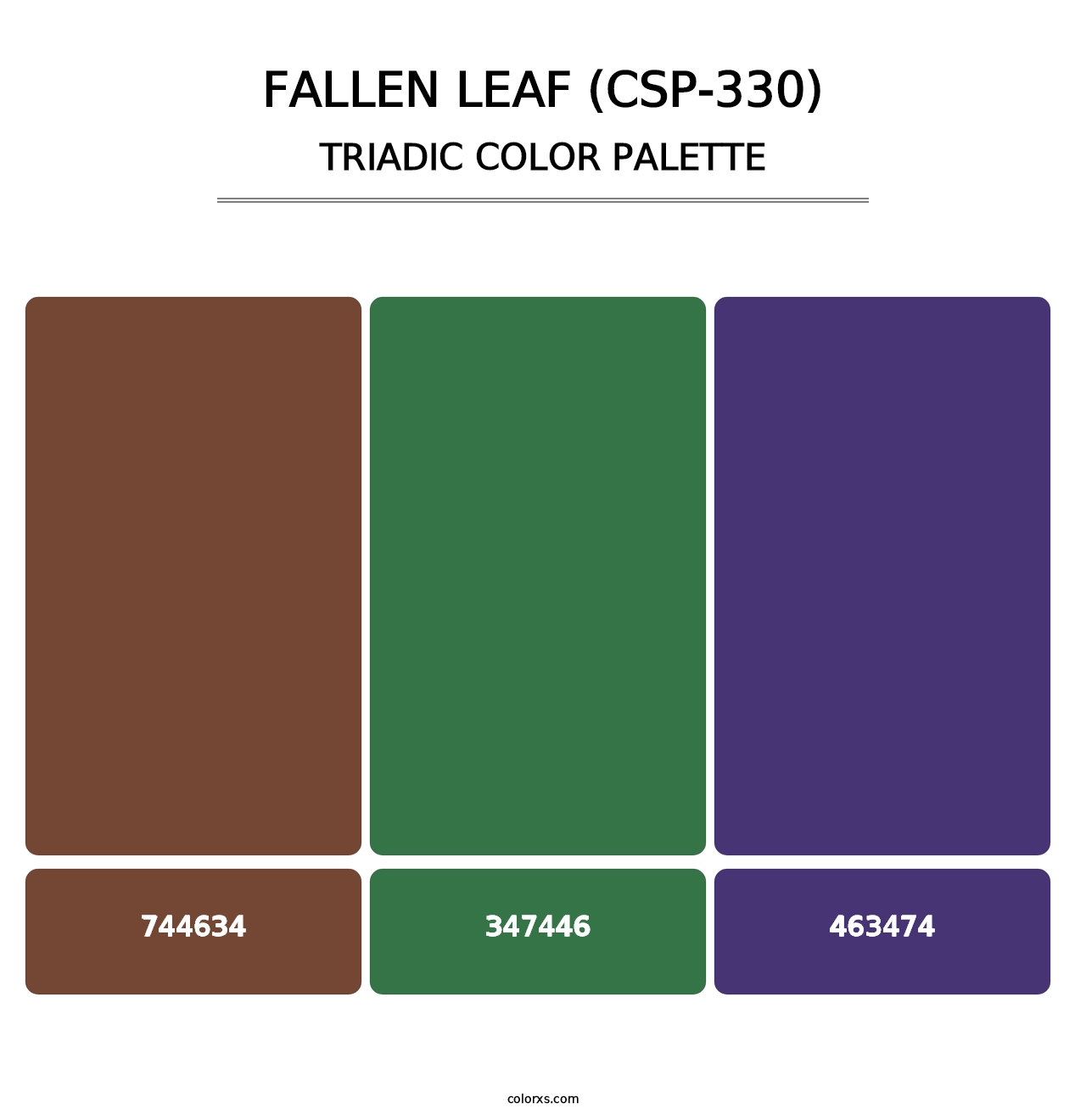 Fallen Leaf (CSP-330) - Triadic Color Palette