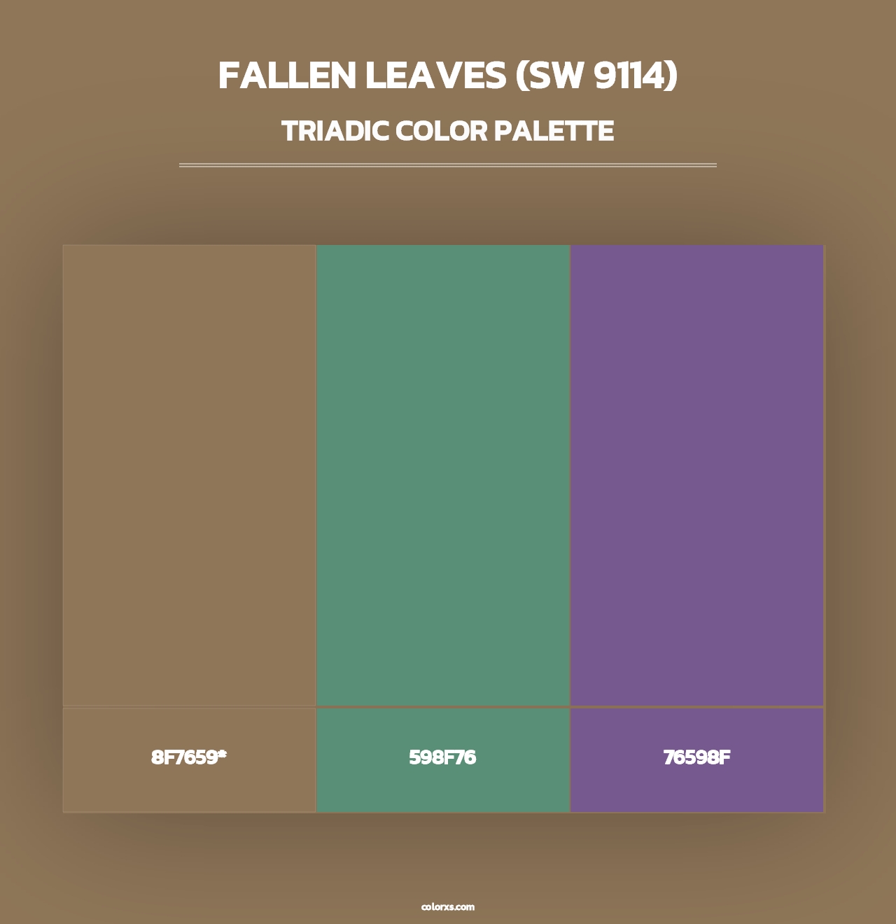Fallen Leaves (SW 9114) - Triadic Color Palette