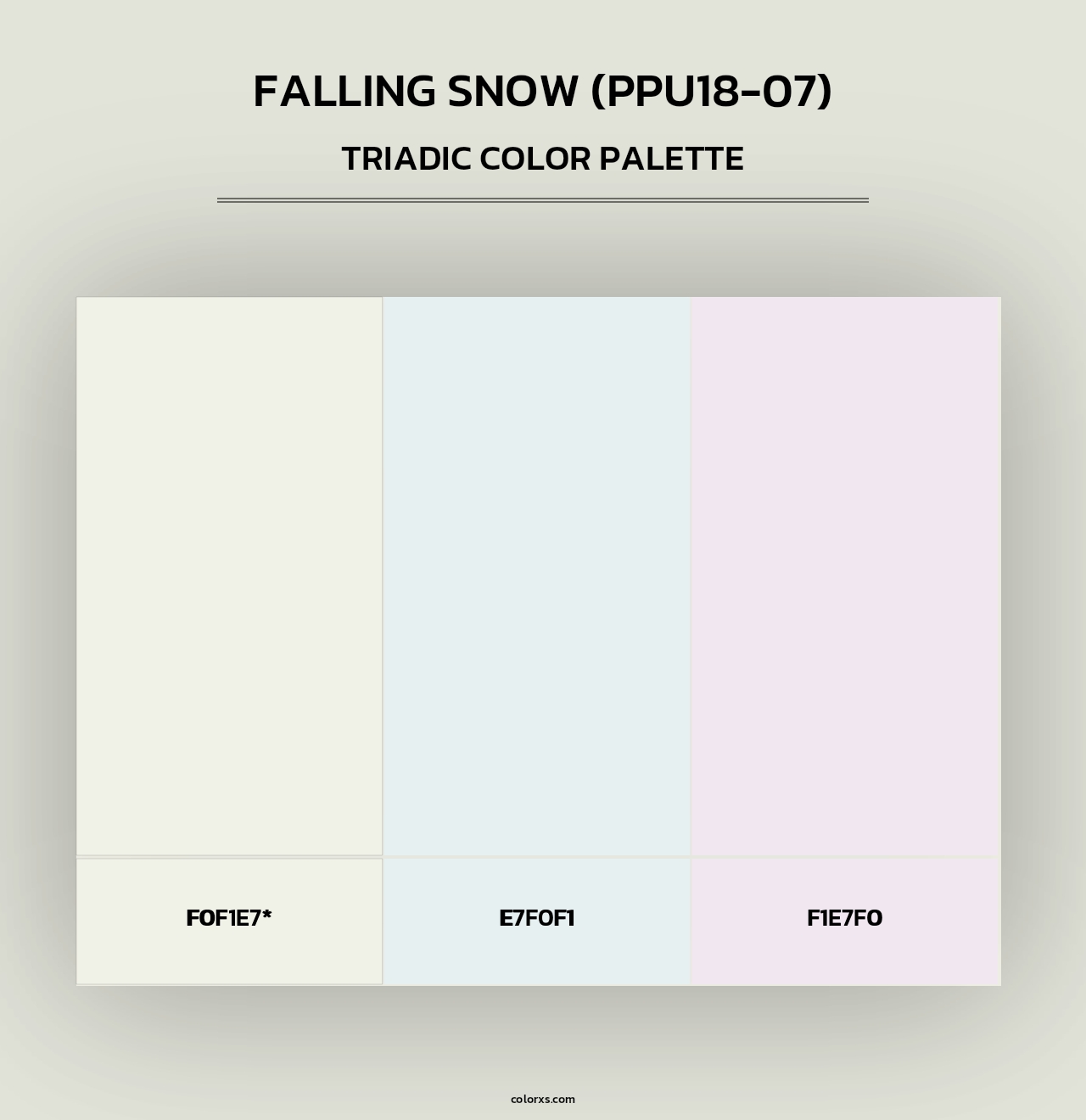 Falling Snow (PPU18-07) - Triadic Color Palette