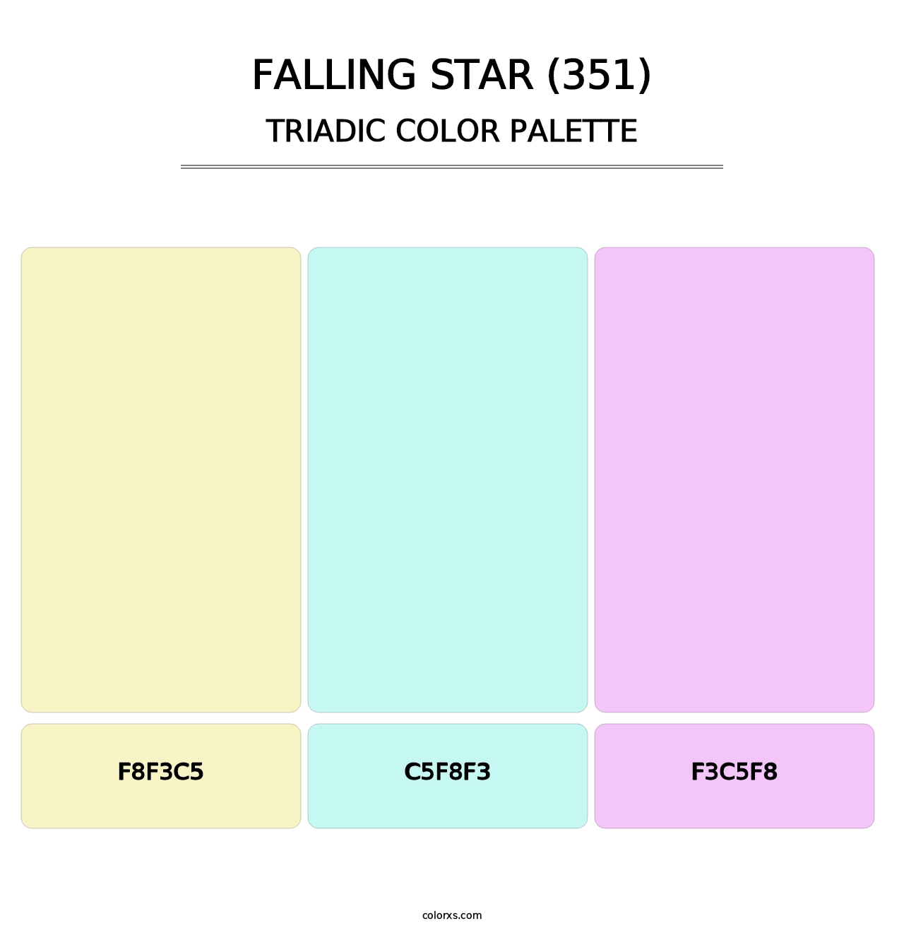 Falling Star (351) - Triadic Color Palette