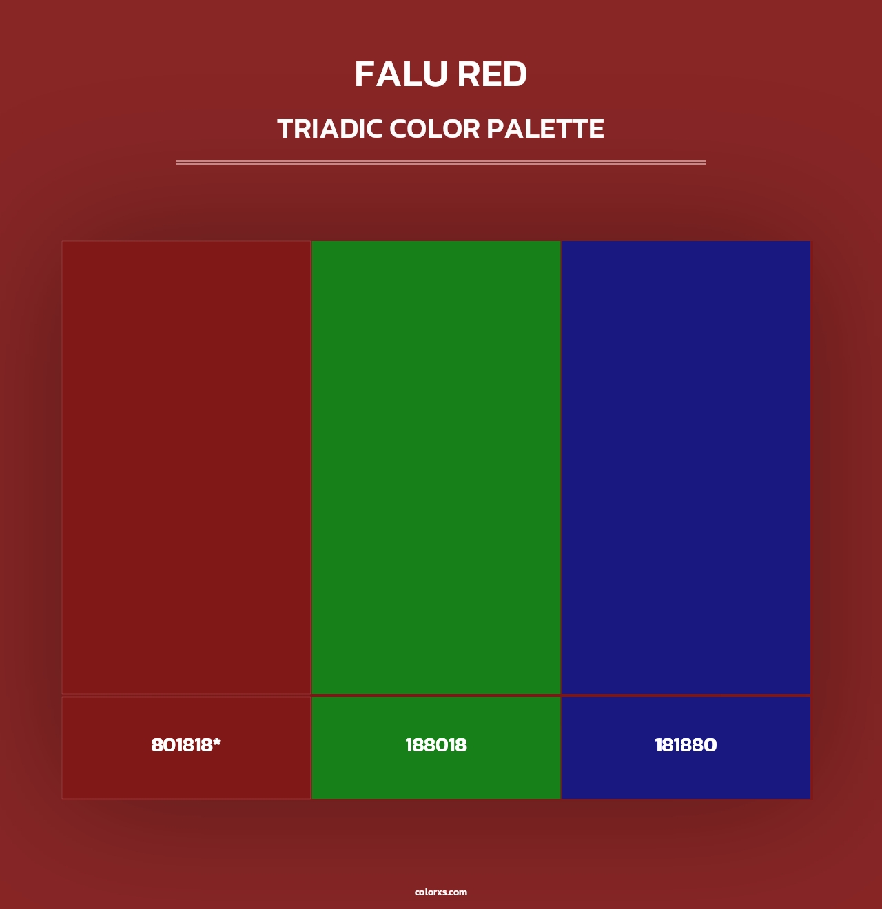 Falu red - Triadic Color Palette