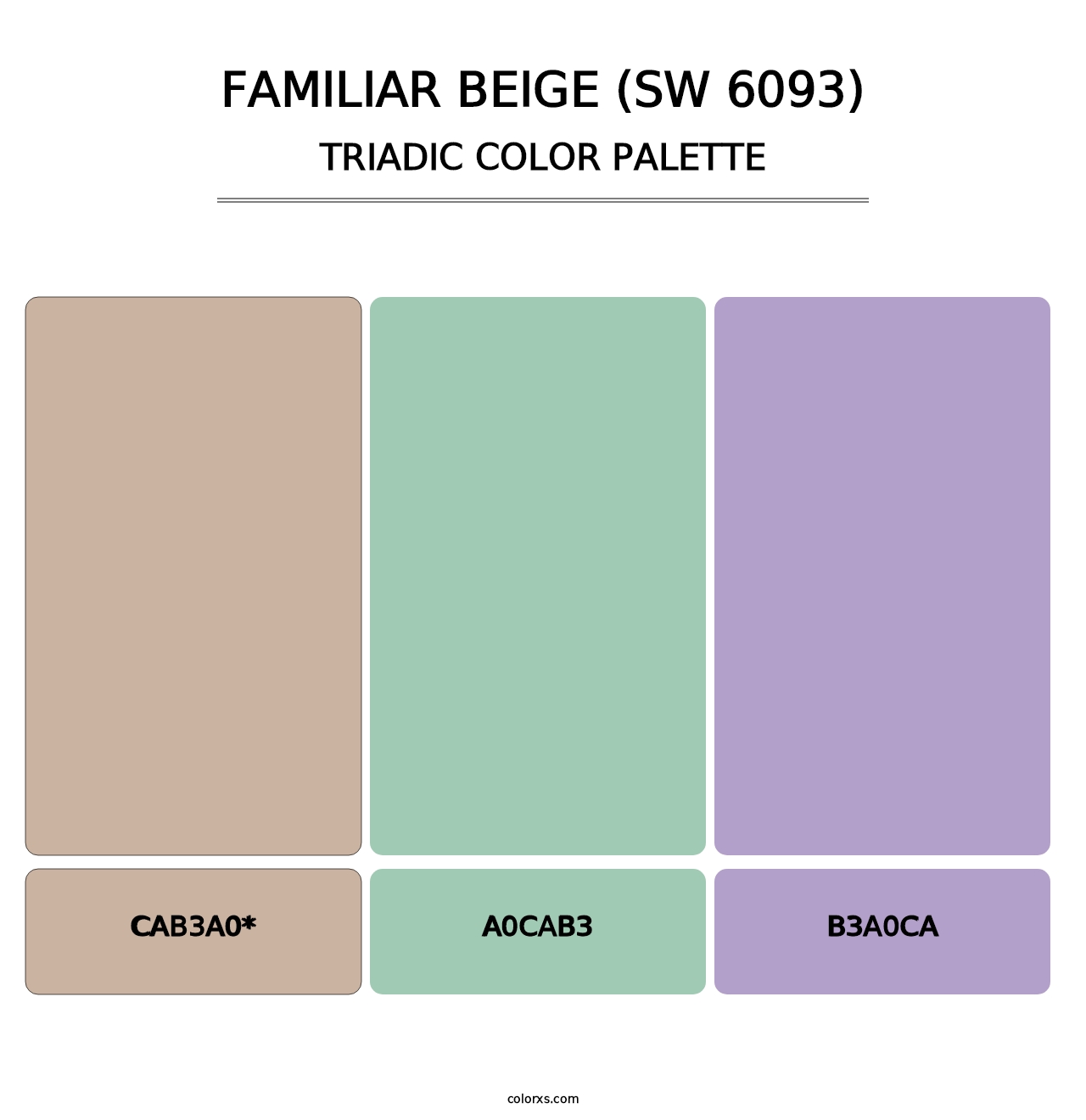 Familiar Beige (SW 6093) - Triadic Color Palette