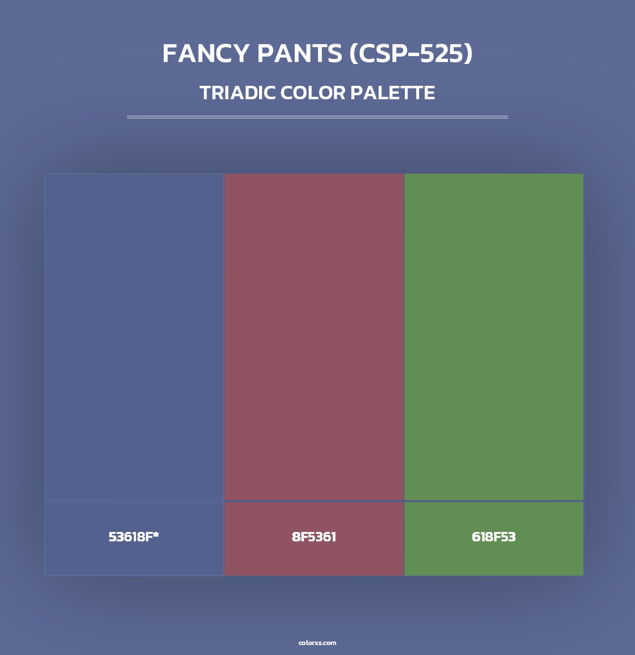 Fancy Pants (CSP-525) - Triadic Color Palette