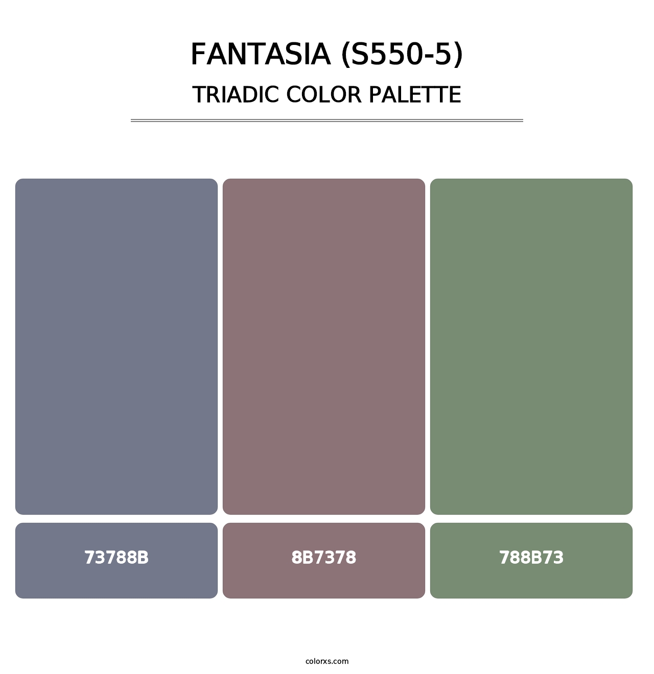 Fantasia (S550-5) - Triadic Color Palette
