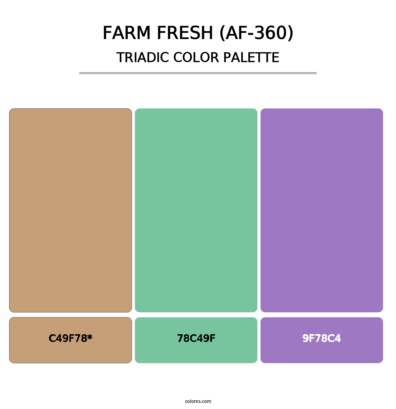 Farm Fresh (AF-360) - Triadic Color Palette