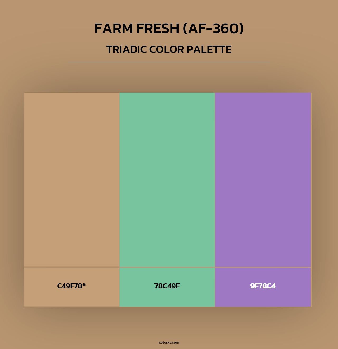 Farm Fresh (AF-360) - Triadic Color Palette
