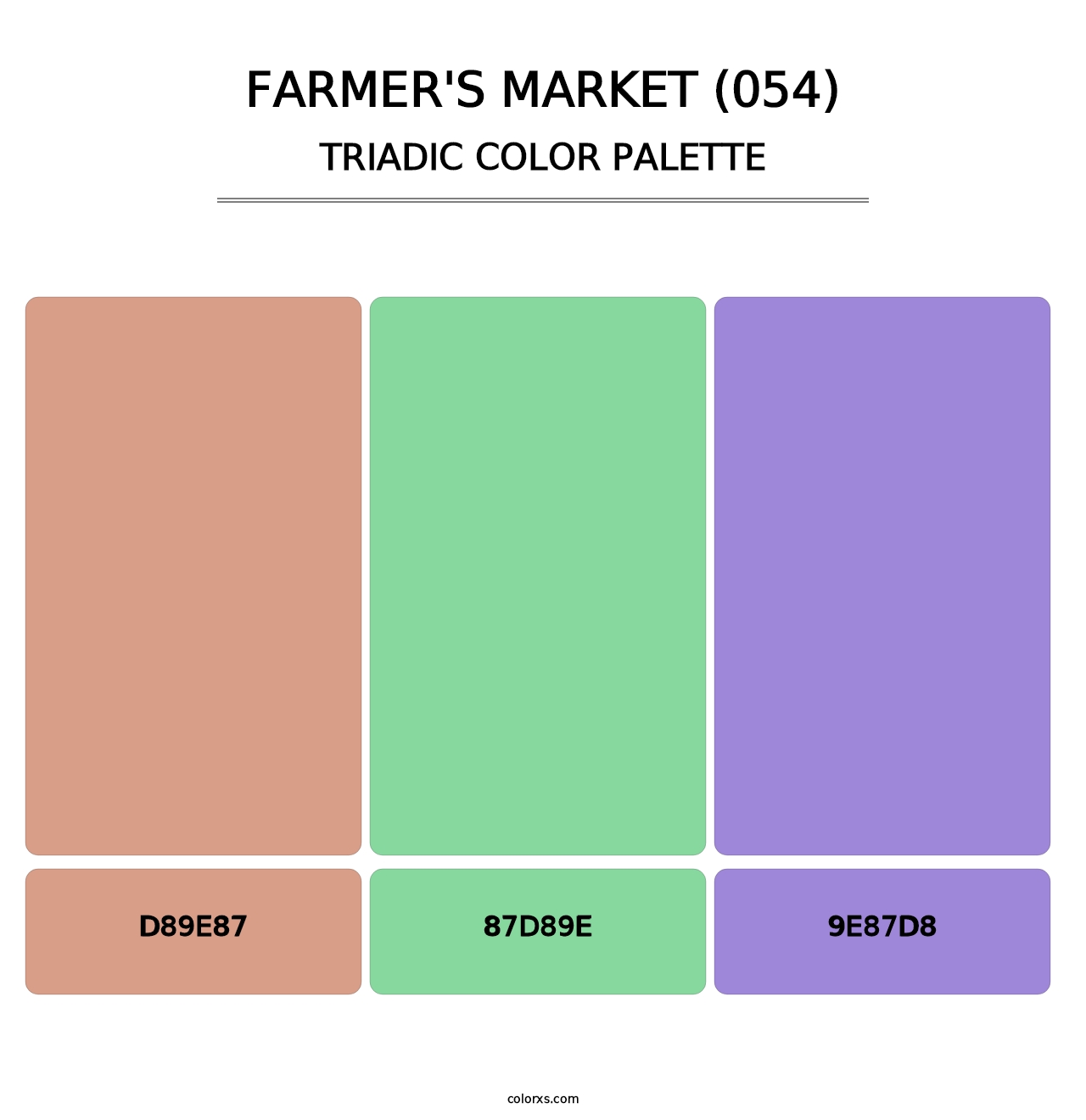 Farmer's Market (054) - Triadic Color Palette