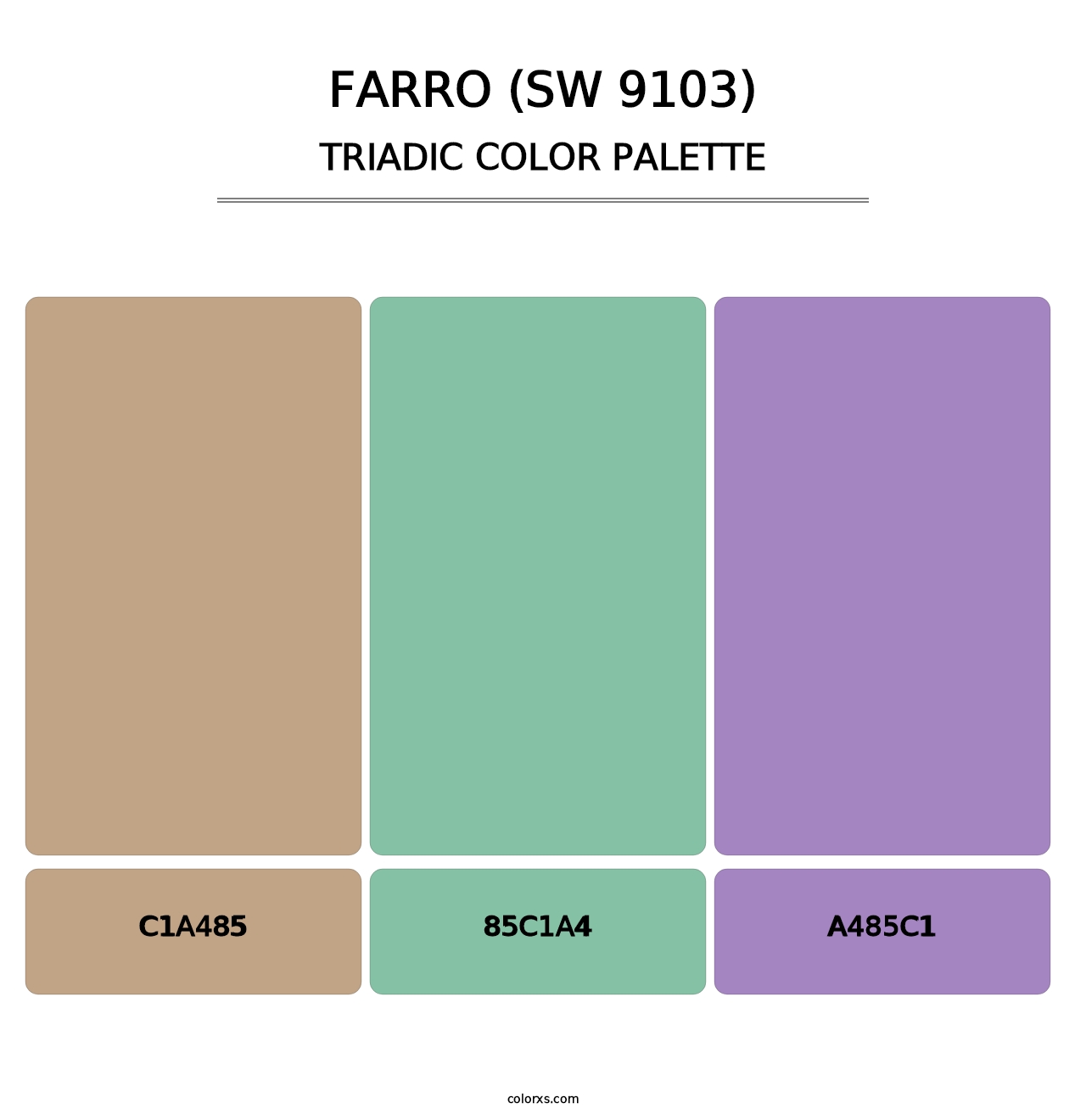 Farro (SW 9103) - Triadic Color Palette