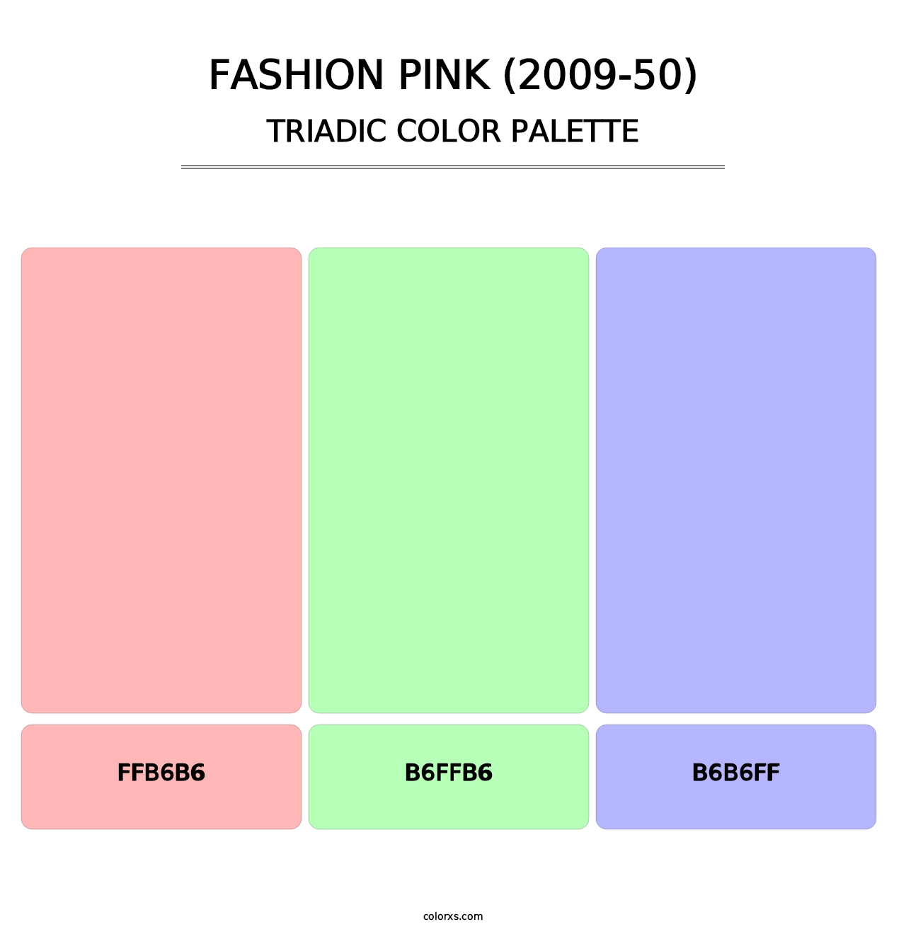 Fashion Pink (2009-50) - Triadic Color Palette